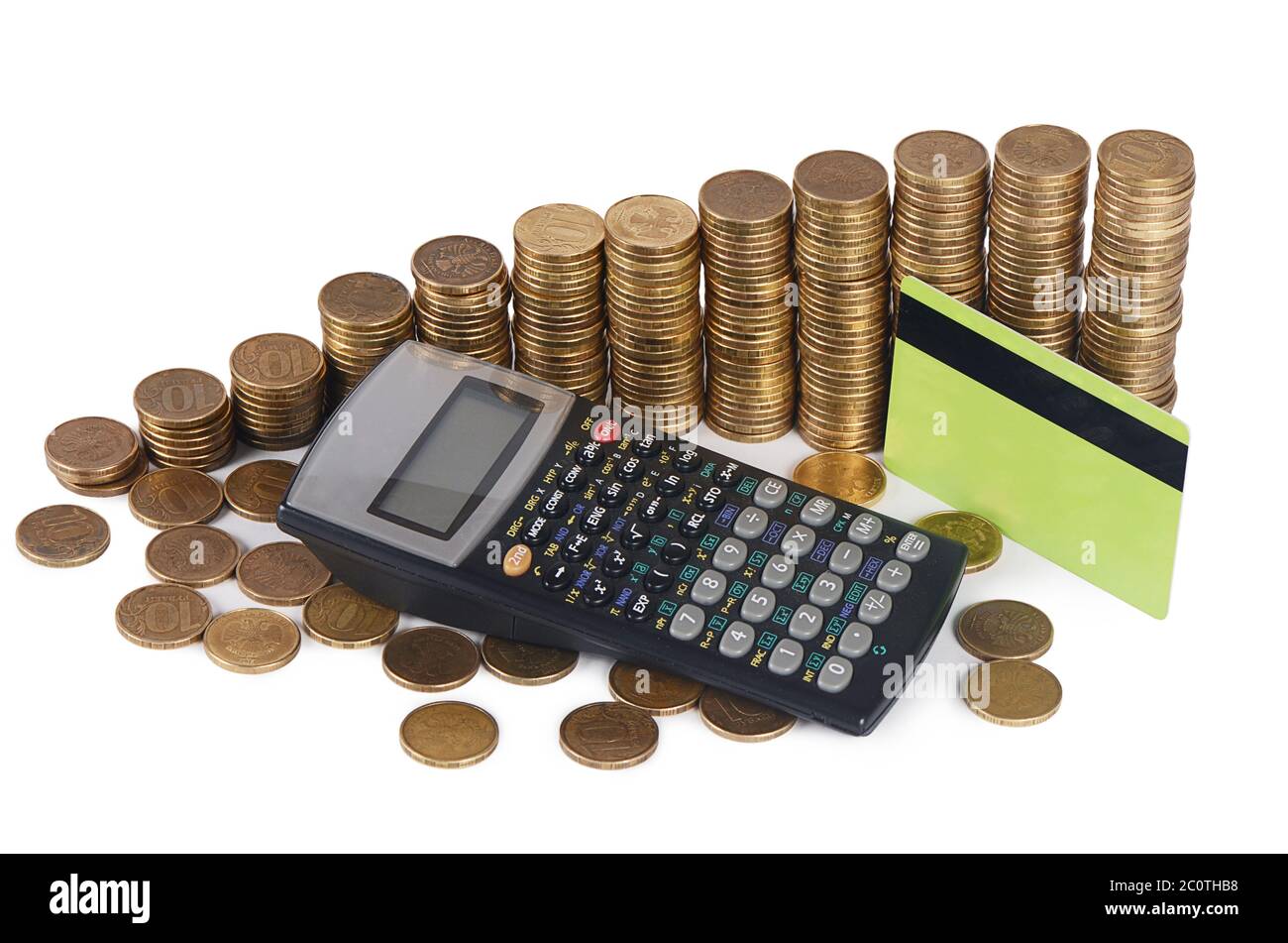 Plastikkarte isoliert auf weißem Hintergrund Stockfoto