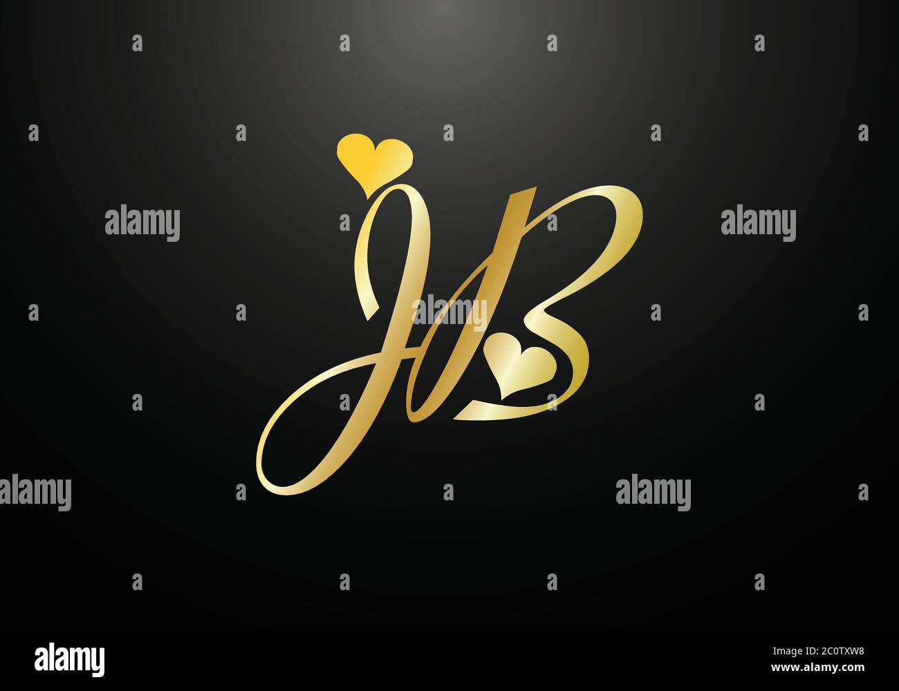 Initial Monogram Letter J B Logo Design Vektor-Vorlage. JB-Logo-Design mit Buchstabe Stock Vektor