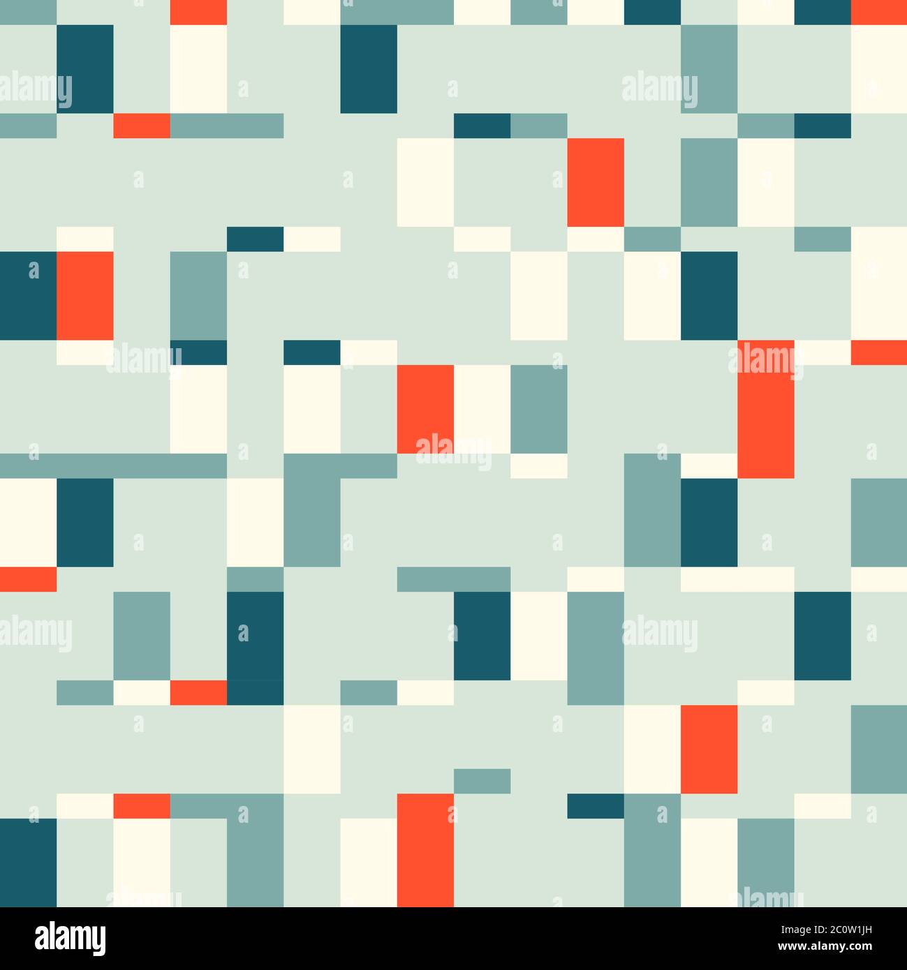 Retro-Muster von geometrischen Formen. Farbenfrohe Mosaikkulisse. Geometrischer Retro-Hintergrund. Abstrakter Hintergrund. Stock Vektor