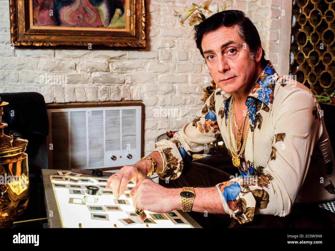 Bob Guccione Gründer und Inhaber des Penthouse Magazine 1978 Stockfoto