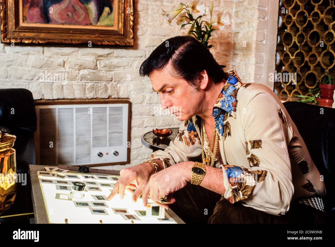 Bob Guccione Gründer und Inhaber des Penthouse Magazine 1978 Stockfoto