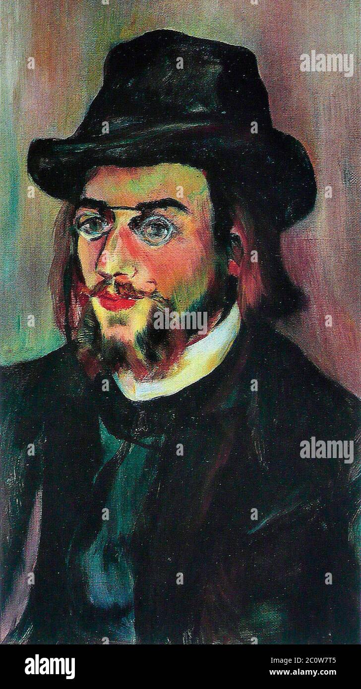 Porträt von Erik Satie - Suzanne Valadon, 1893 Stockfoto