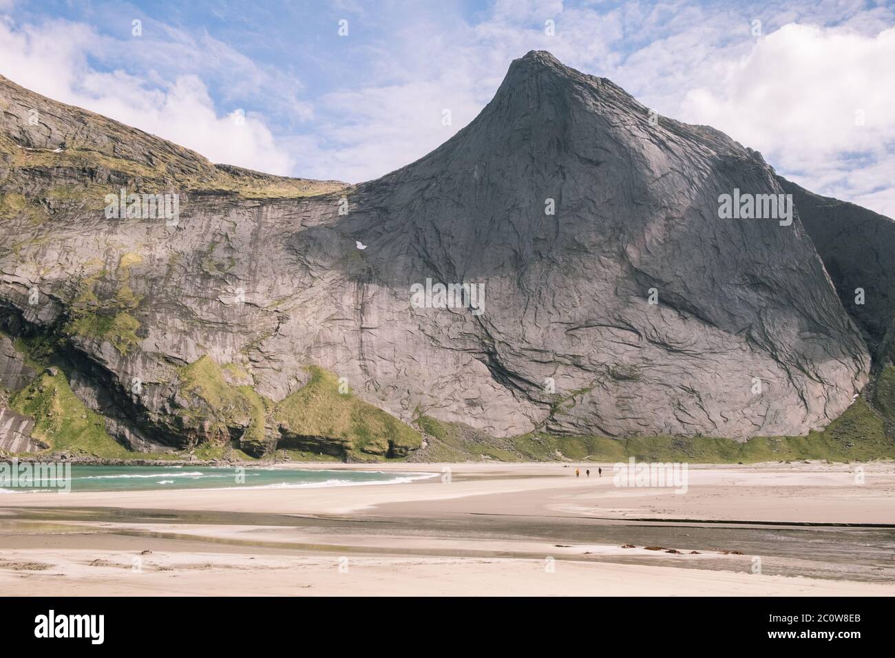 Sandstrand in Lofoten Stockfoto