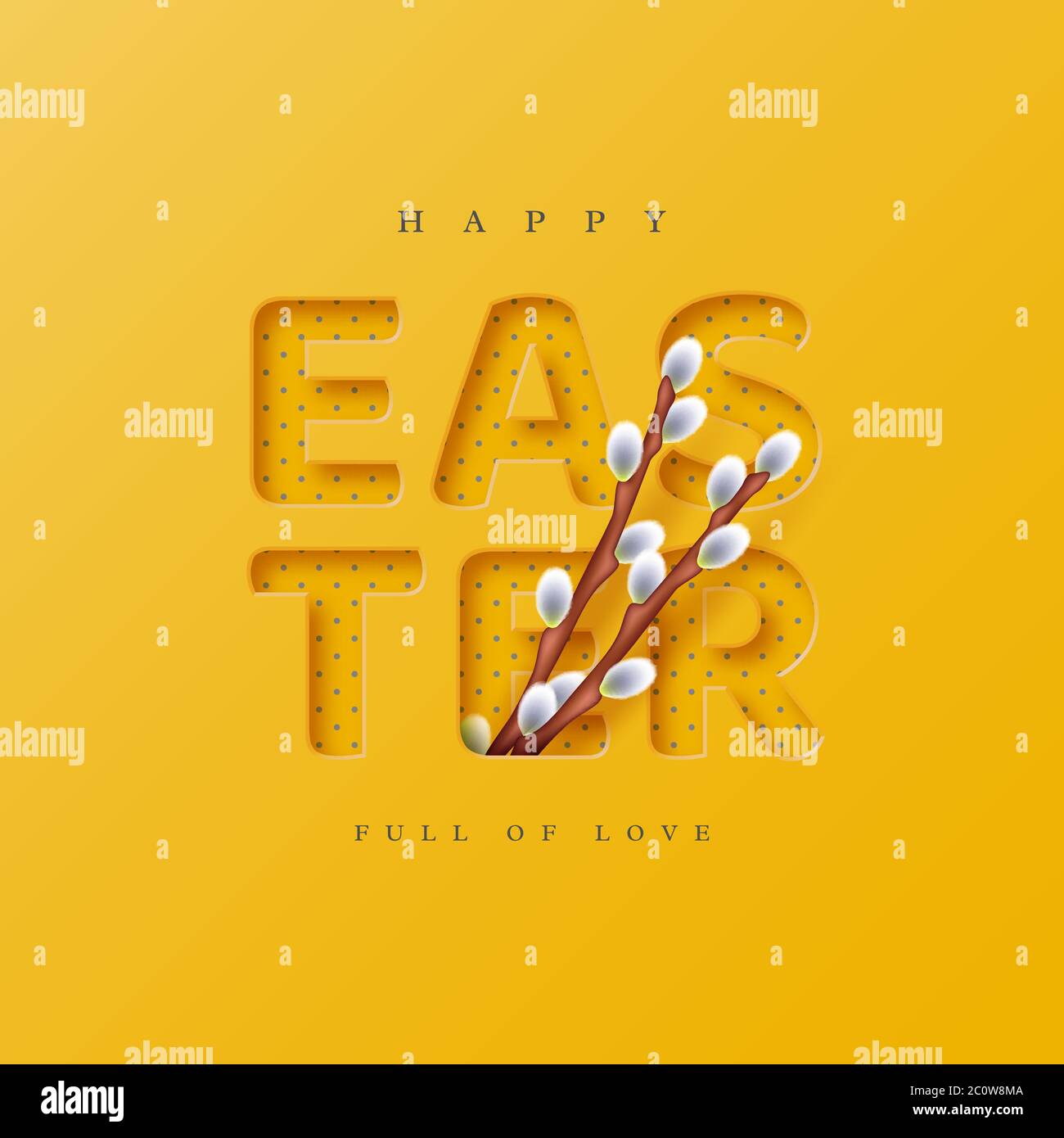 Grußkarte zu Osterferien. Stock Vektor