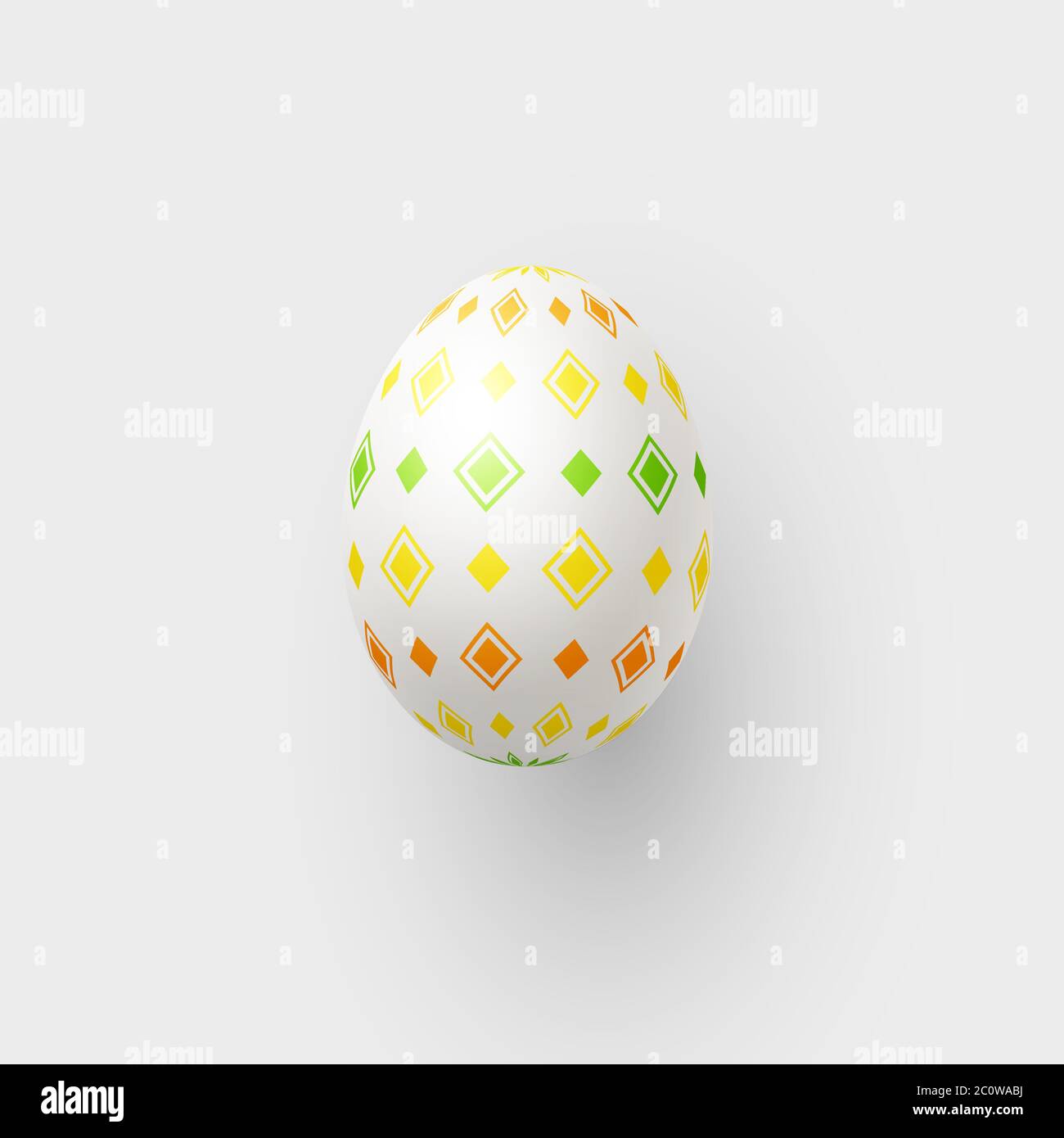 Abstraktes 3d Osterei mit geometrischem Muster. Stock Vektor