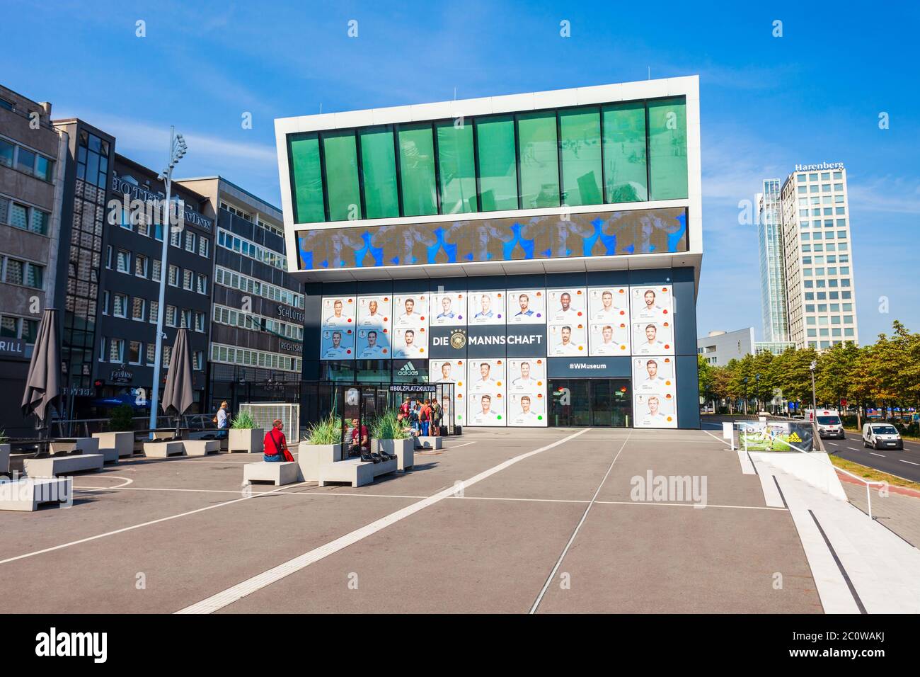DORTMUND, Deutschland - Juli 04, 2018: Die Deutsche Fußball-Museum oder DFB-Museum ist das Nationale Museum für Deutsche Fußball in Dortmund, Deutschland Stockfoto
