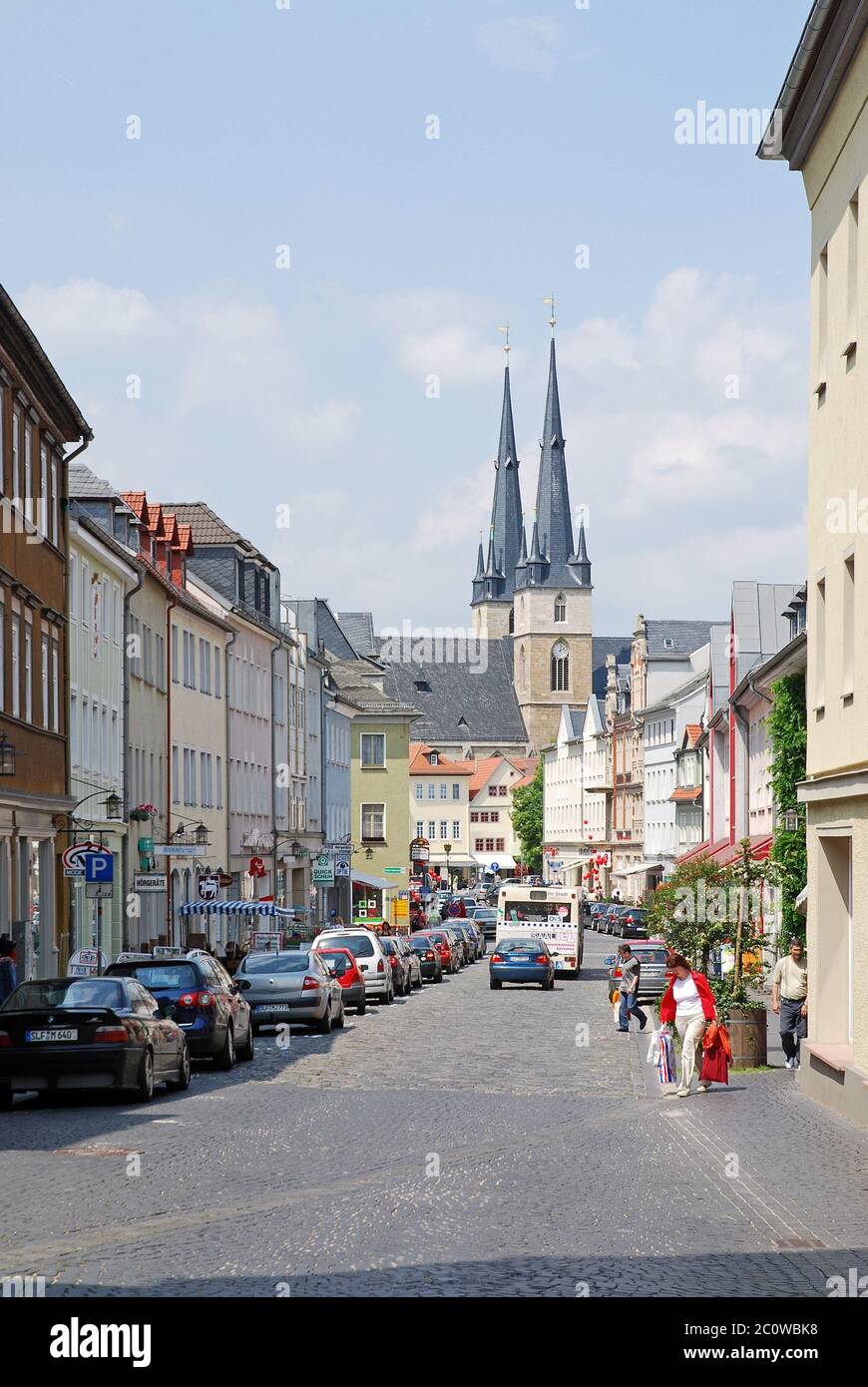 eine der Saale Saalfeld Stockfotografie Alamy