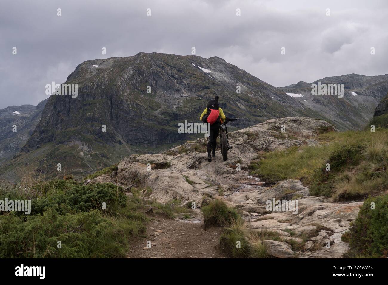 Bikepacking ein Nationalpark in Norwegen. Stockfoto