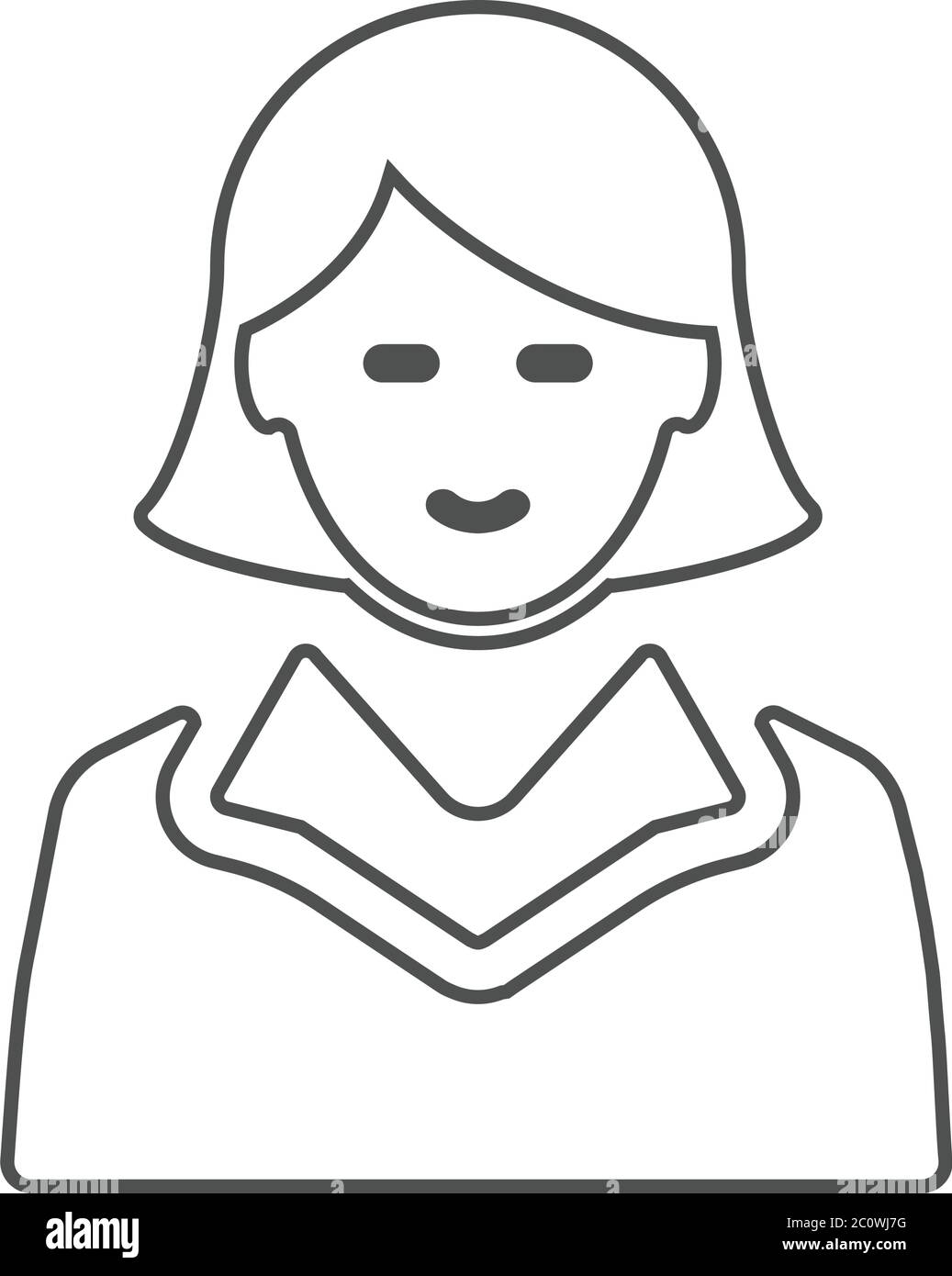 Pixel Perfect Business Frau oder weibliche Avatar Symbol, Dame an der Rezeption für kommerzielle, Printmedien, Web oder jede Art von Design-Projekten. Stock Vektor