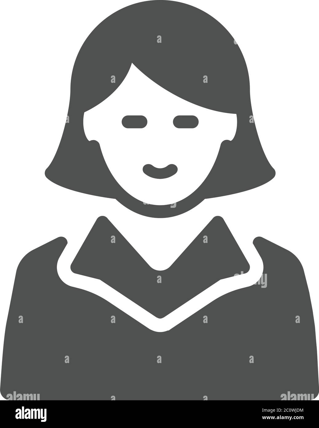 Pixel Perfect Business Frau oder weibliche Avatar Symbol, Dame an der Rezeption für kommerzielle, Printmedien, Web oder jede Art von Design-Projekten. Stock Vektor
