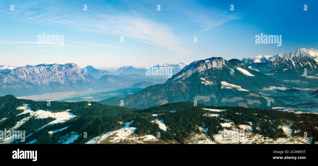 Alpenlandschaft, Österreichisch - Italienische Alpen, Tirol, Niederau Stockfoto