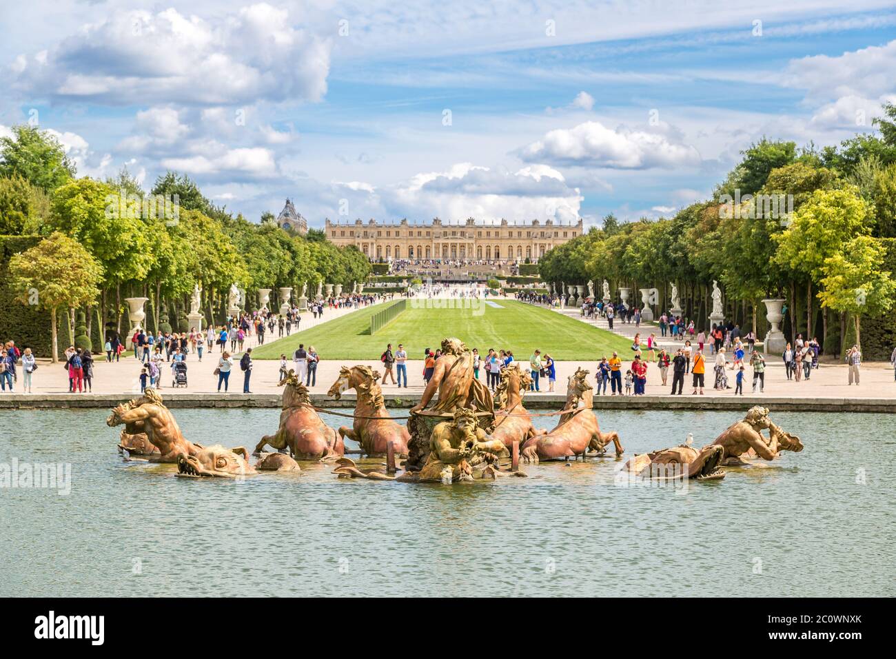 Apollo-Brunnen im Garten des Schlosses Versailles Stockfoto