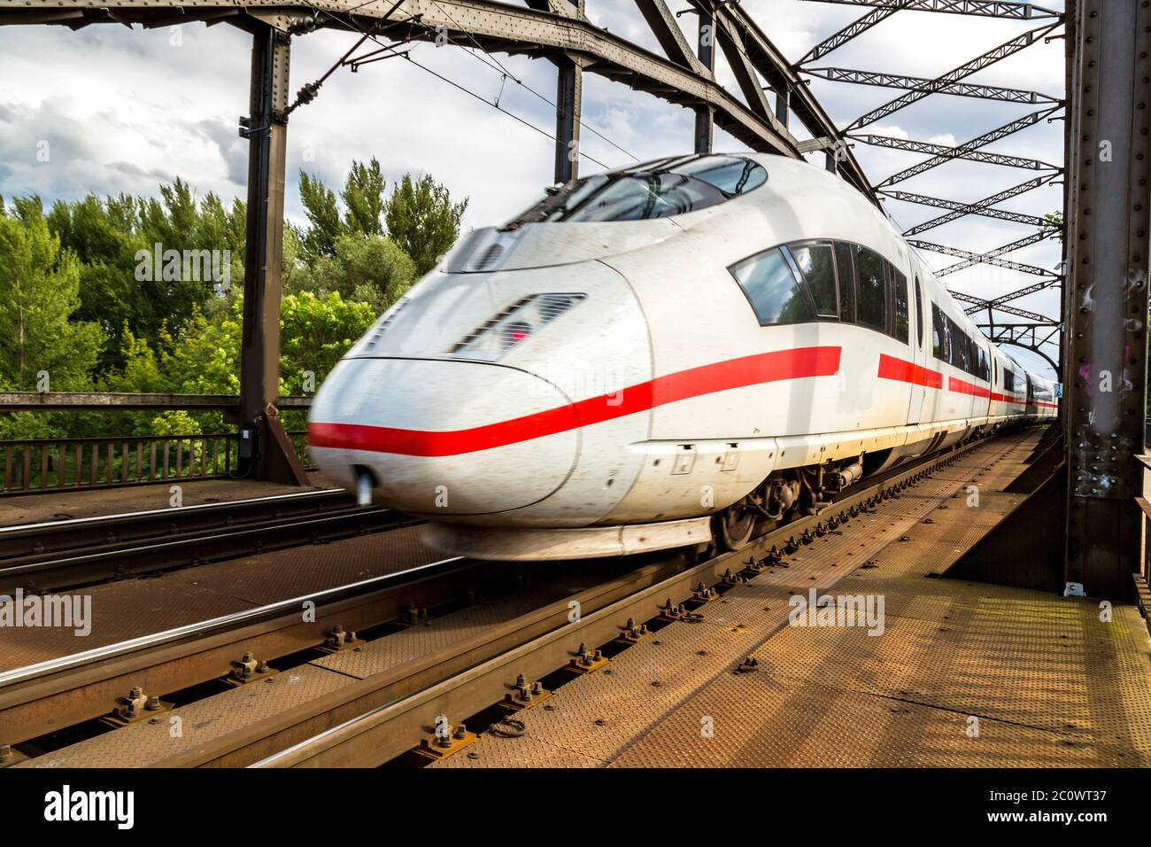 Elektrischer InterCity Express in Frankfurt Stockfoto