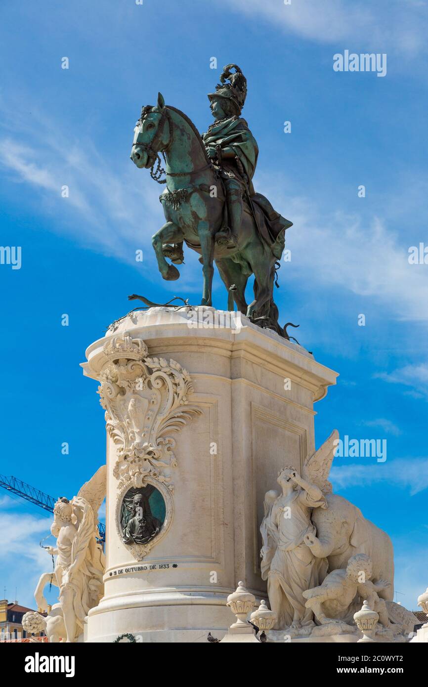 Statue von König Jose I. in Lissabon Stockfoto