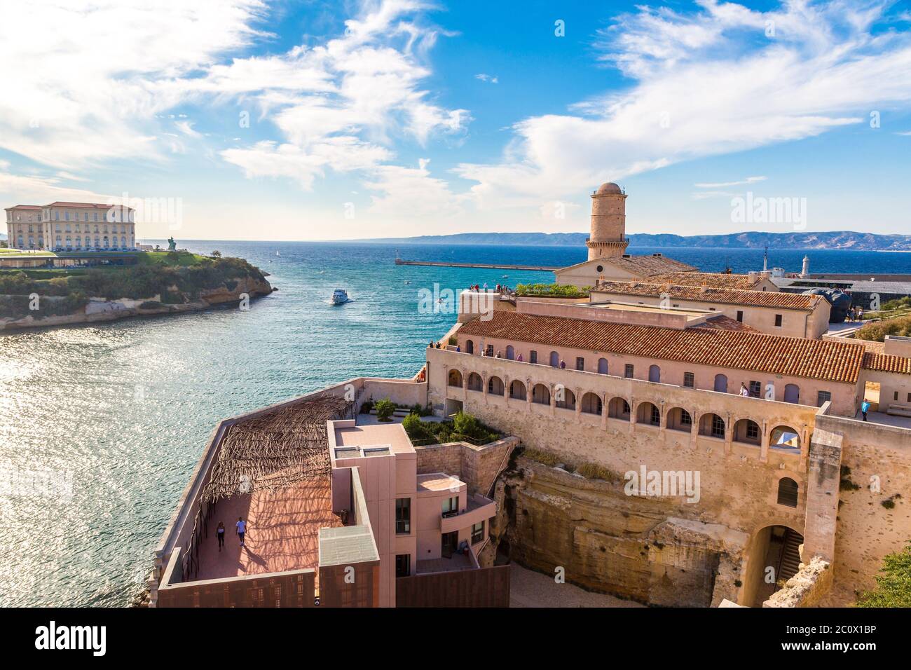 Fort Saint Jean in Marseille Stockfoto