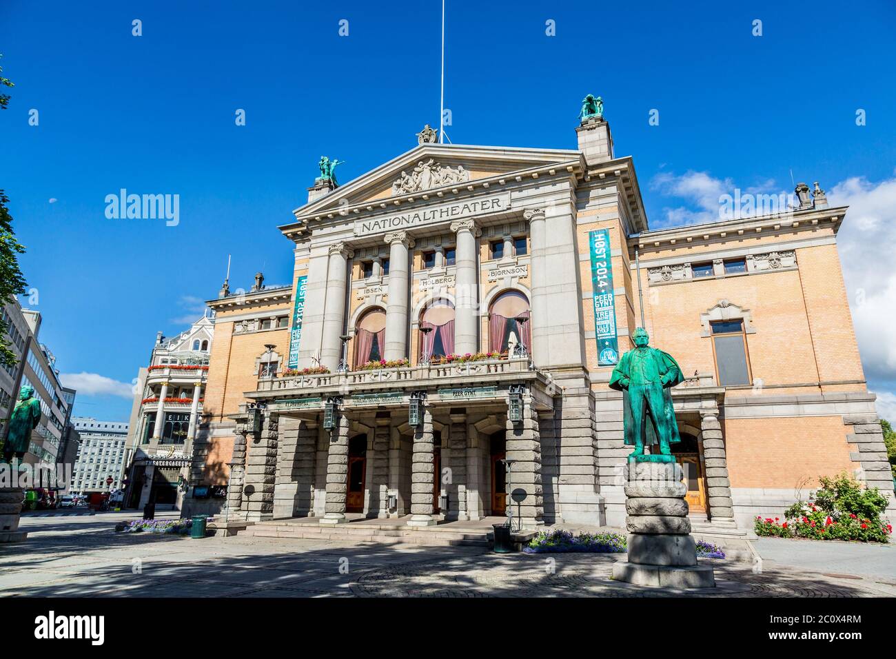 Das Nationaltheater in Oslo Stockfoto