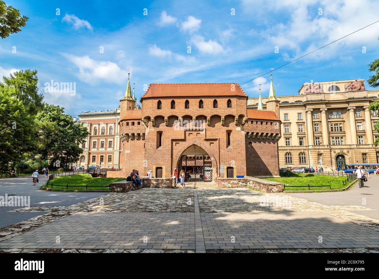 Barbican in Krakau, Polen Stockfoto