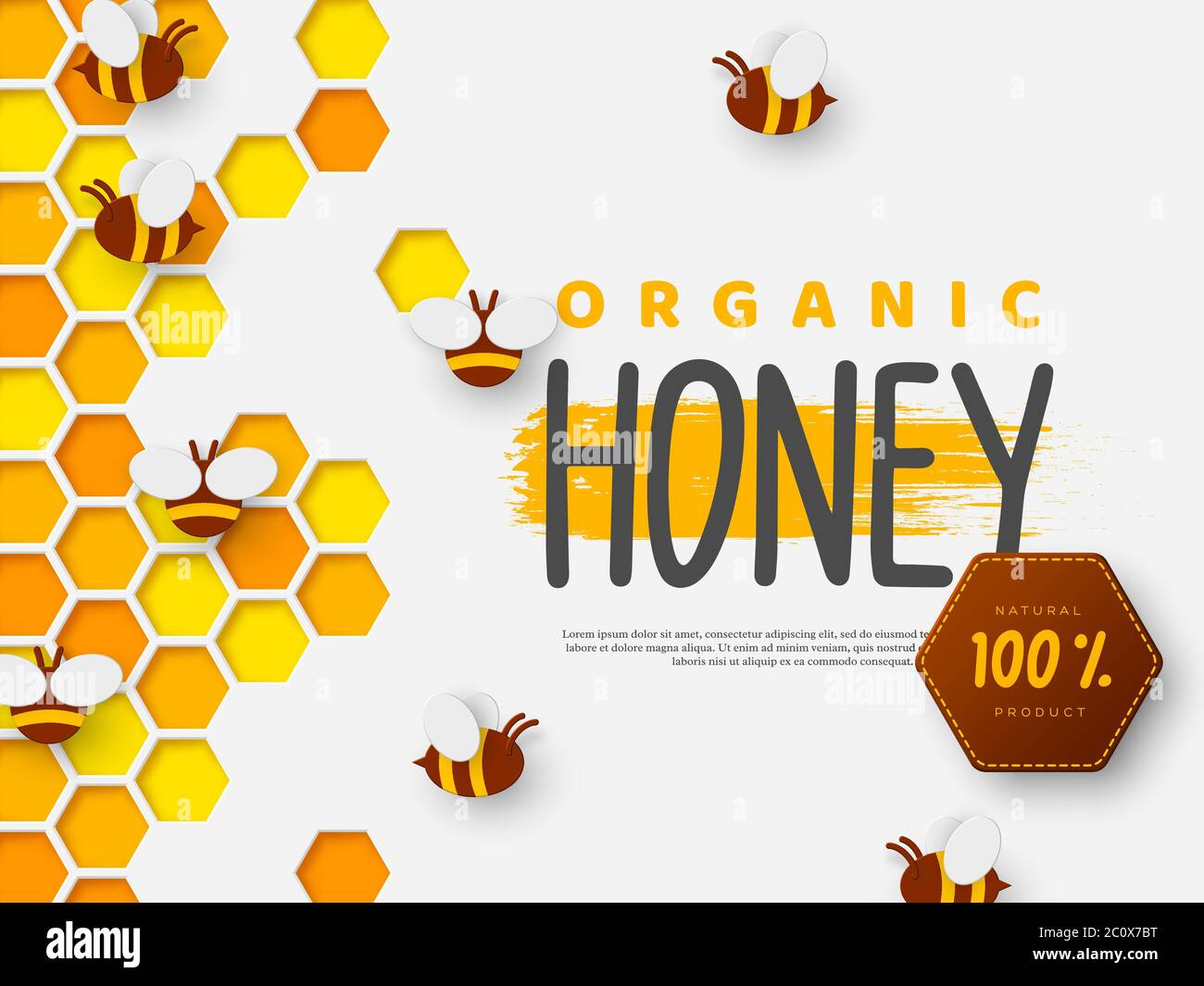 Design für Bienenzucht und Honigprodukt Stock Vektor