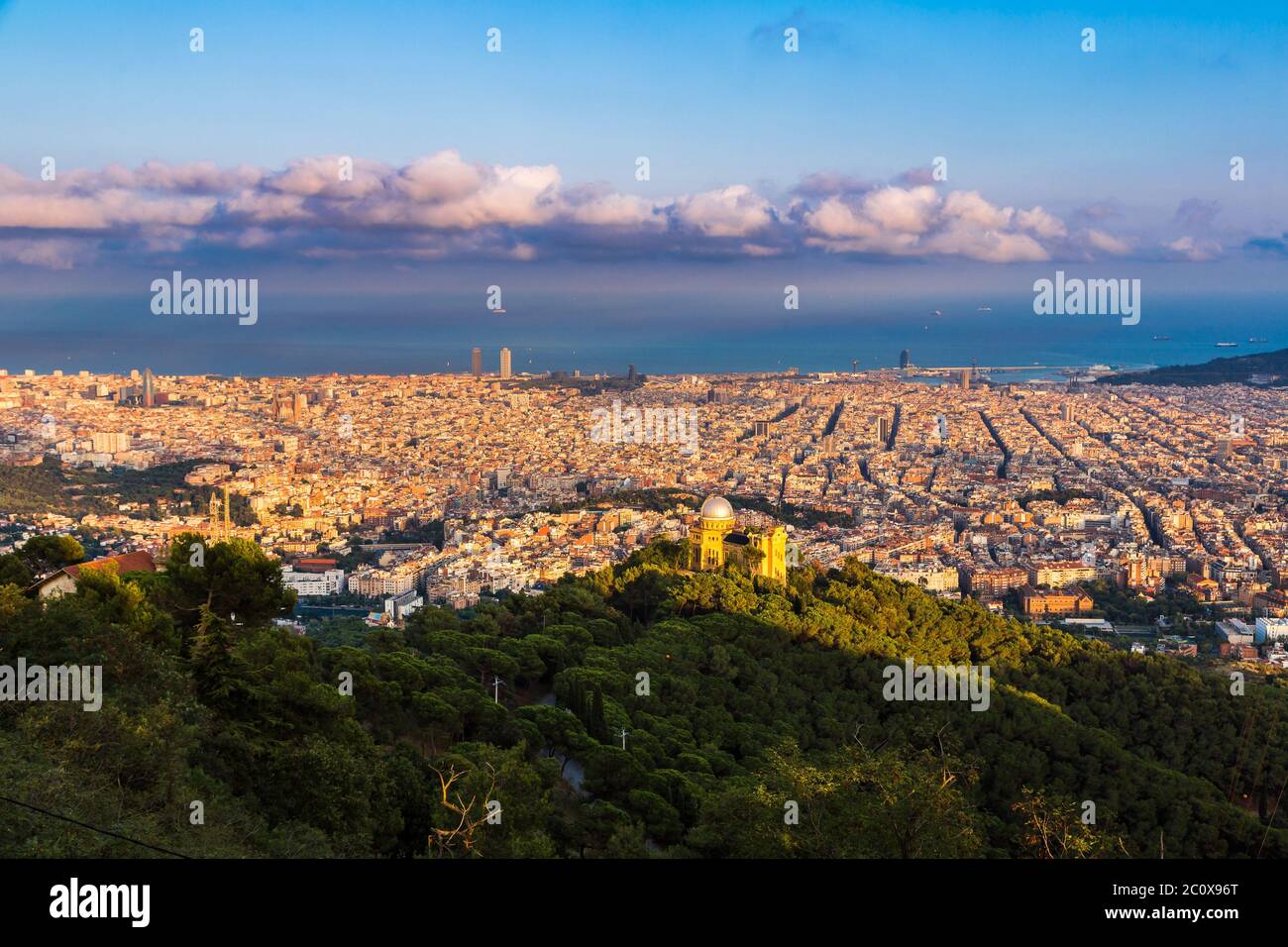 Panoramablick über Barcelona Stockfoto
