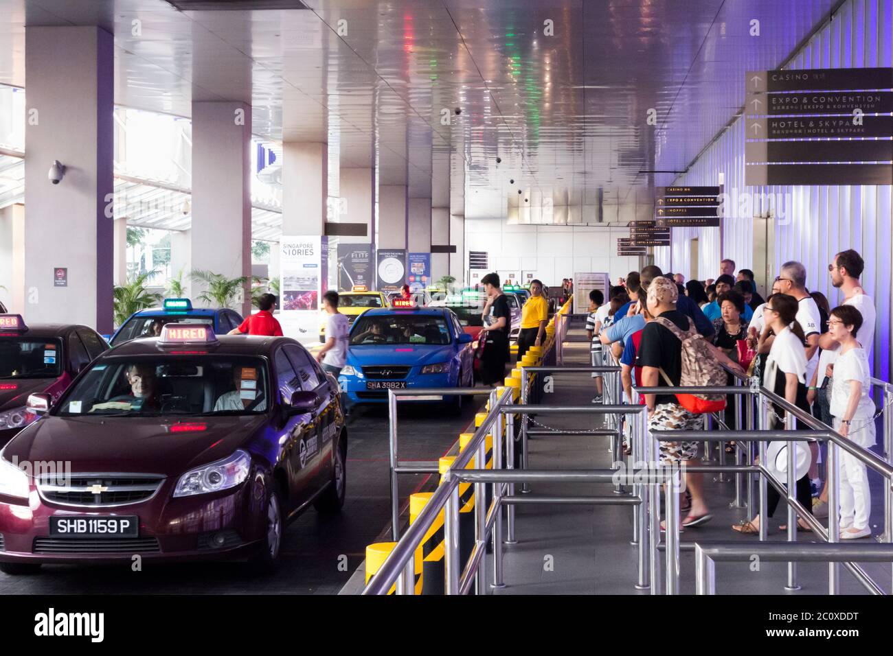 The Shoppes at Marina Bay Sands Hotel. Marina Bay. Singapur Stockfoto