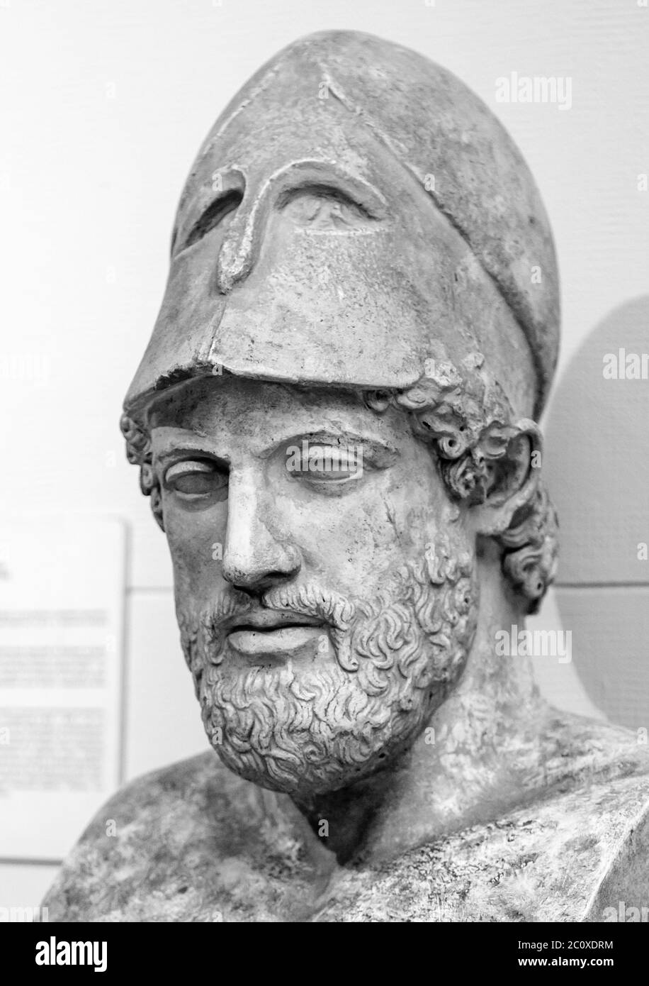Alte Marmor-Porträt Büste von Pericles Stockfoto