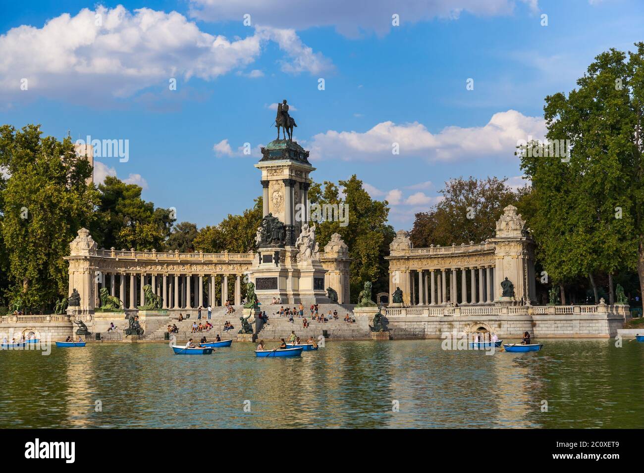 Retiro Park in Madrid Spanien Stockfoto