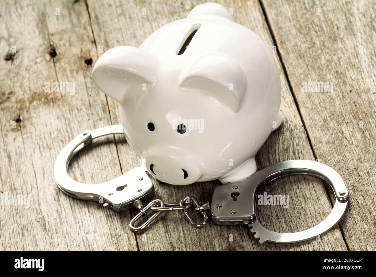 Piggy Bankraub Stockfoto