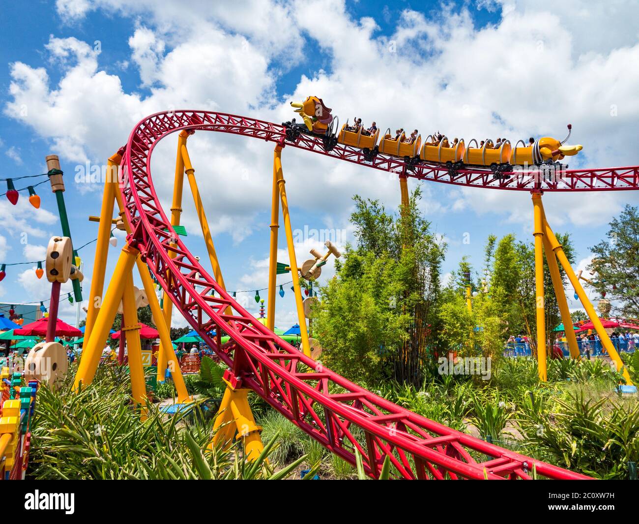 ORLANDO, FLORIDA – 1. Juli 2018 – Slinky Dog Dash in Toy Story Land in Hollywood Studios, Walt Disney World, Eröffnung am 30. Juni 2018. Stockfoto