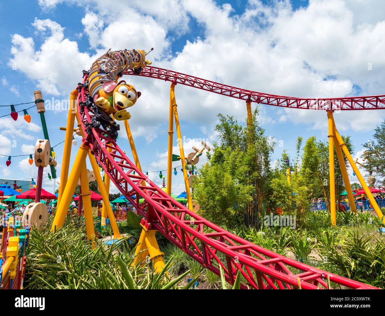 ORLANDO, FLORIDA – 1. Juli 2018 – Slinky Dog Dash in Toy Story Land in Hollywood Studios, Walt Disney World, Eröffnung am 30. Juni 2018. Stockfoto