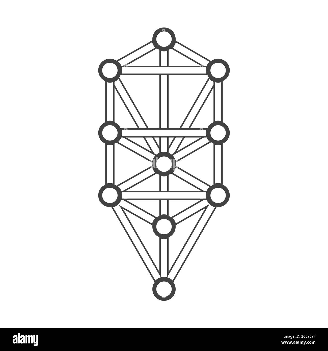 Skizzieren heiligen Baum des Lebens Diagramm Illustration Stockfoto