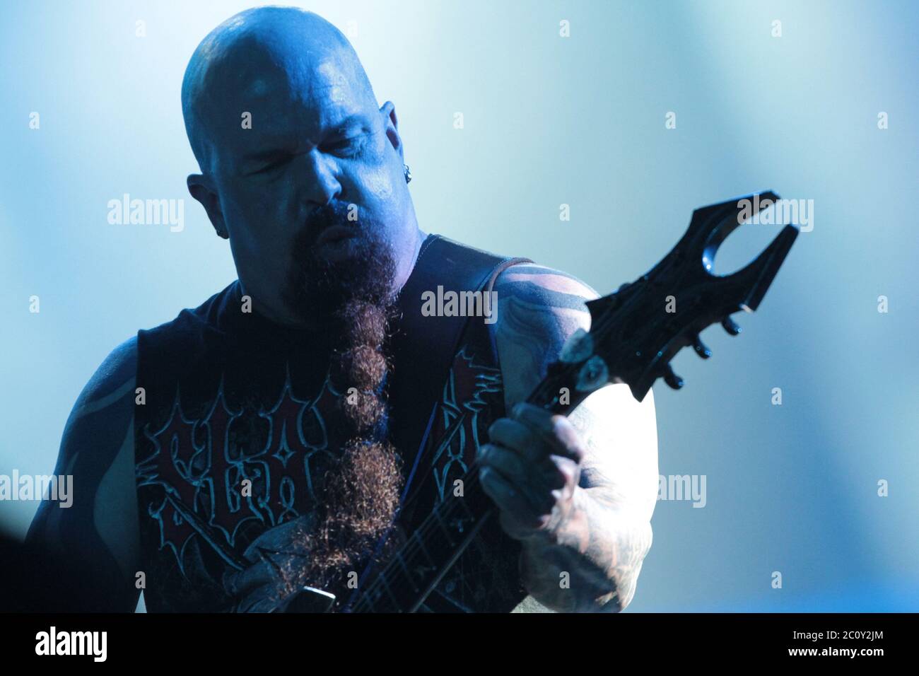 RIO DE JANEIRO, 22.09.2013: Slayer tritt auf der Sunset Stage des Rock in Rio V in Rio de Janeiro auf (Néstor J. Beremblum / Alamy News) Stockfoto