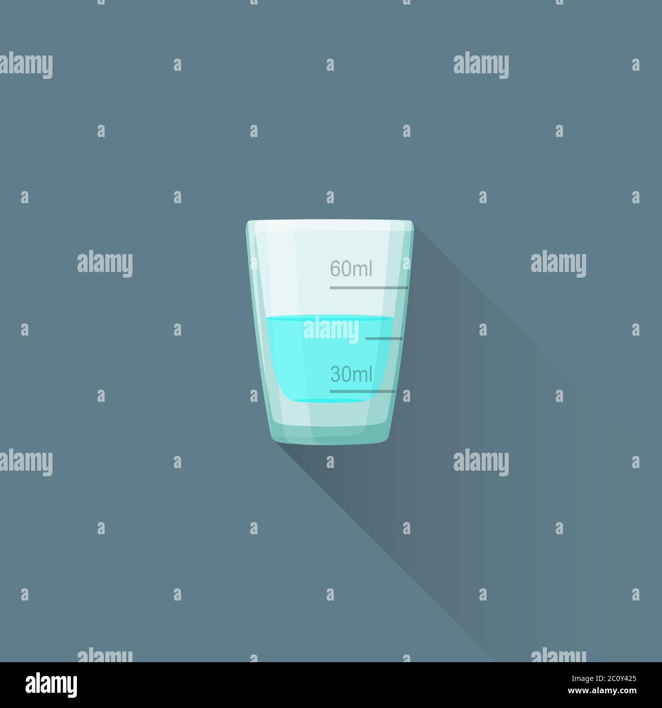 Flacher Kaffee Barista Milliliter Becher Symbol Stockfoto