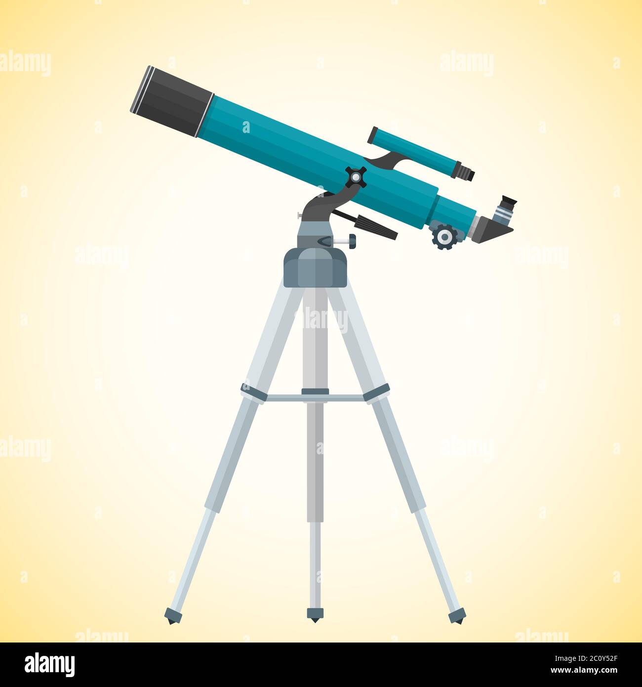 vektor flach brechende Teleskop Illustration Stockfoto
