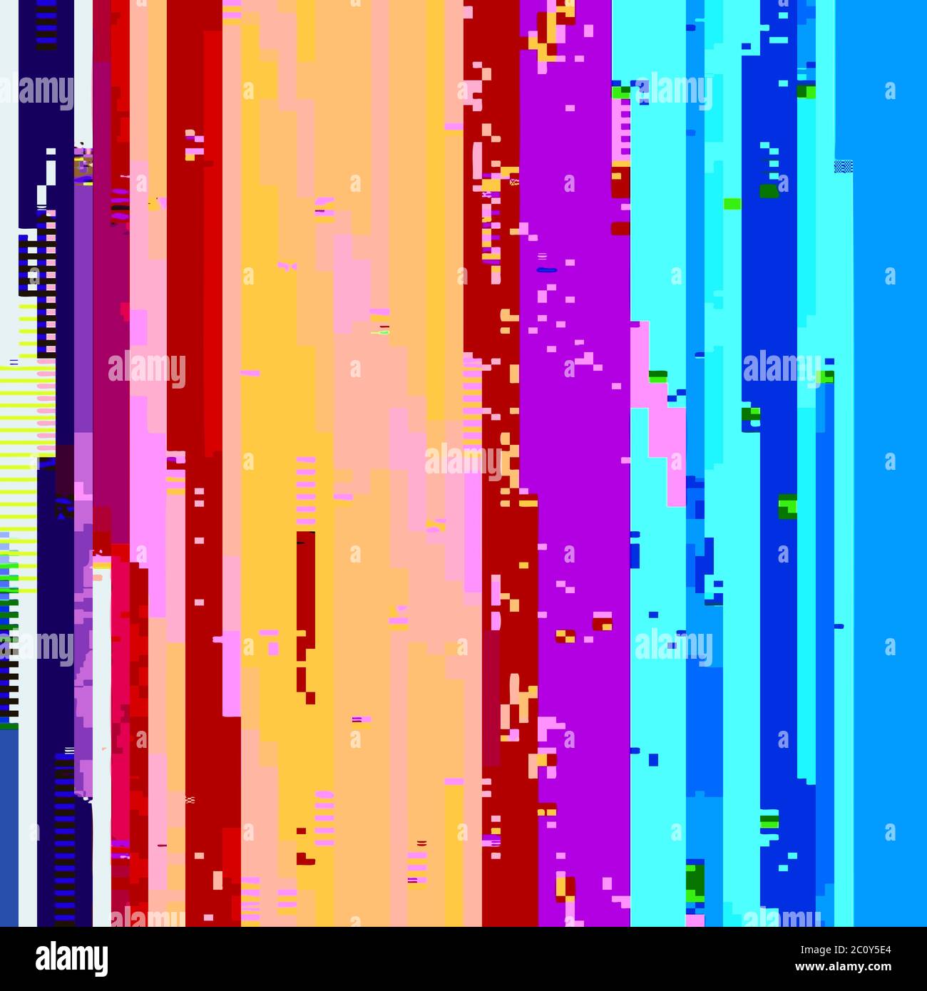 Farbige abstrakte Glitch Kunst Design Hintergrund Stockfoto