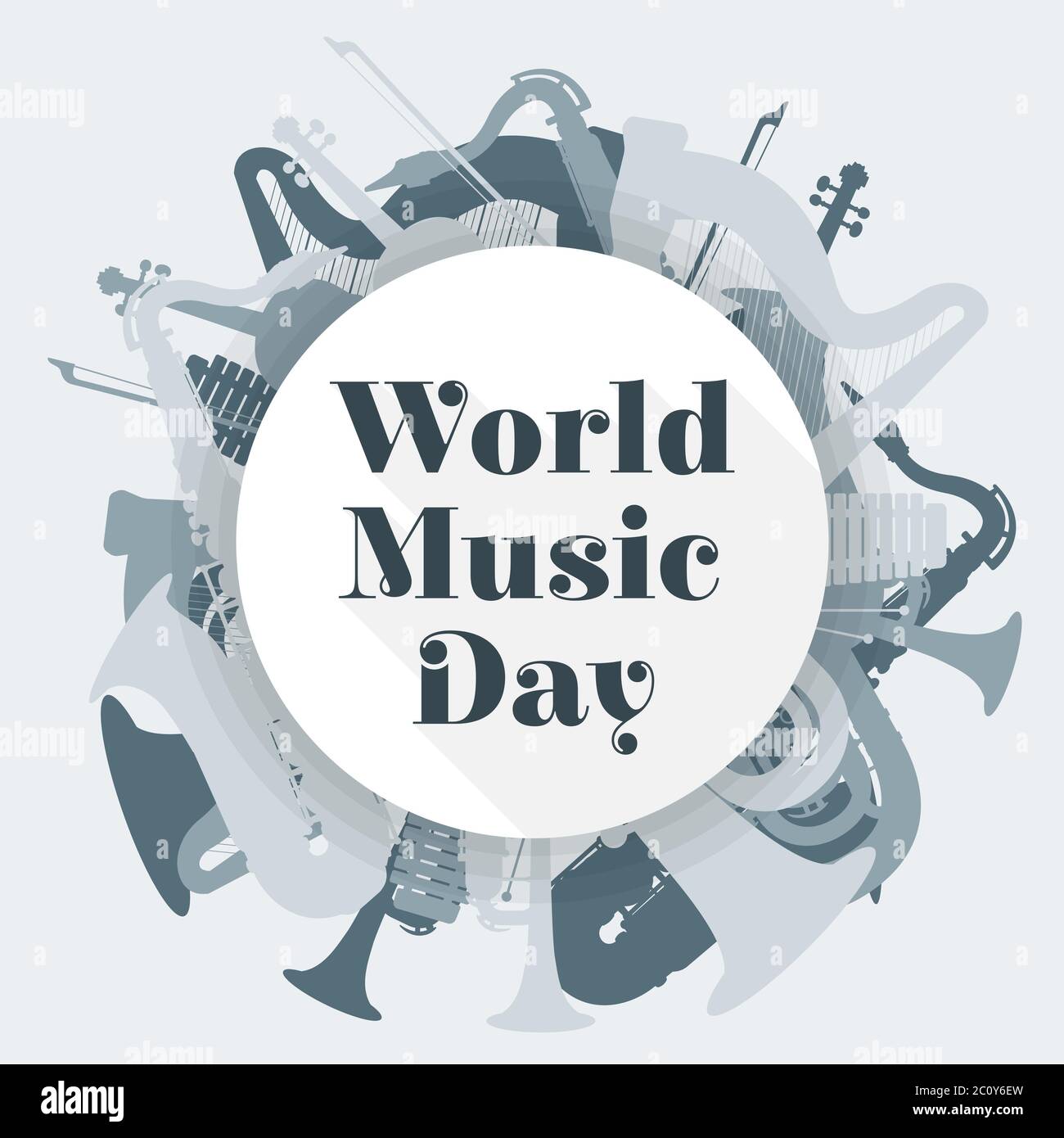 Abstrakt helle internationale Musik Tag Poster Illustration Stockfoto