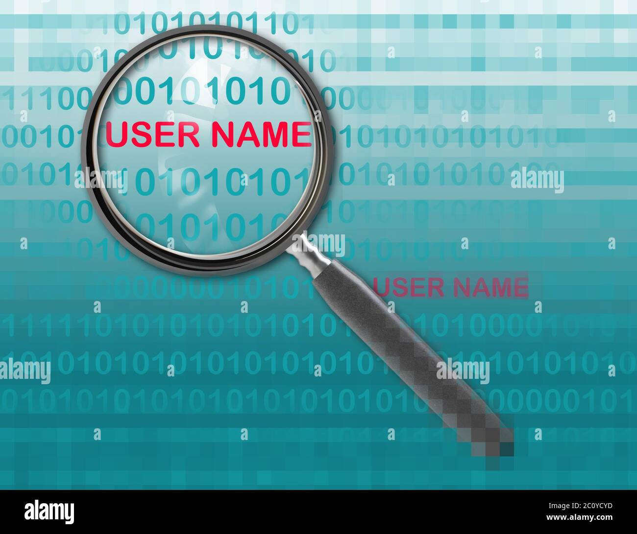 Benutzername Stockfoto