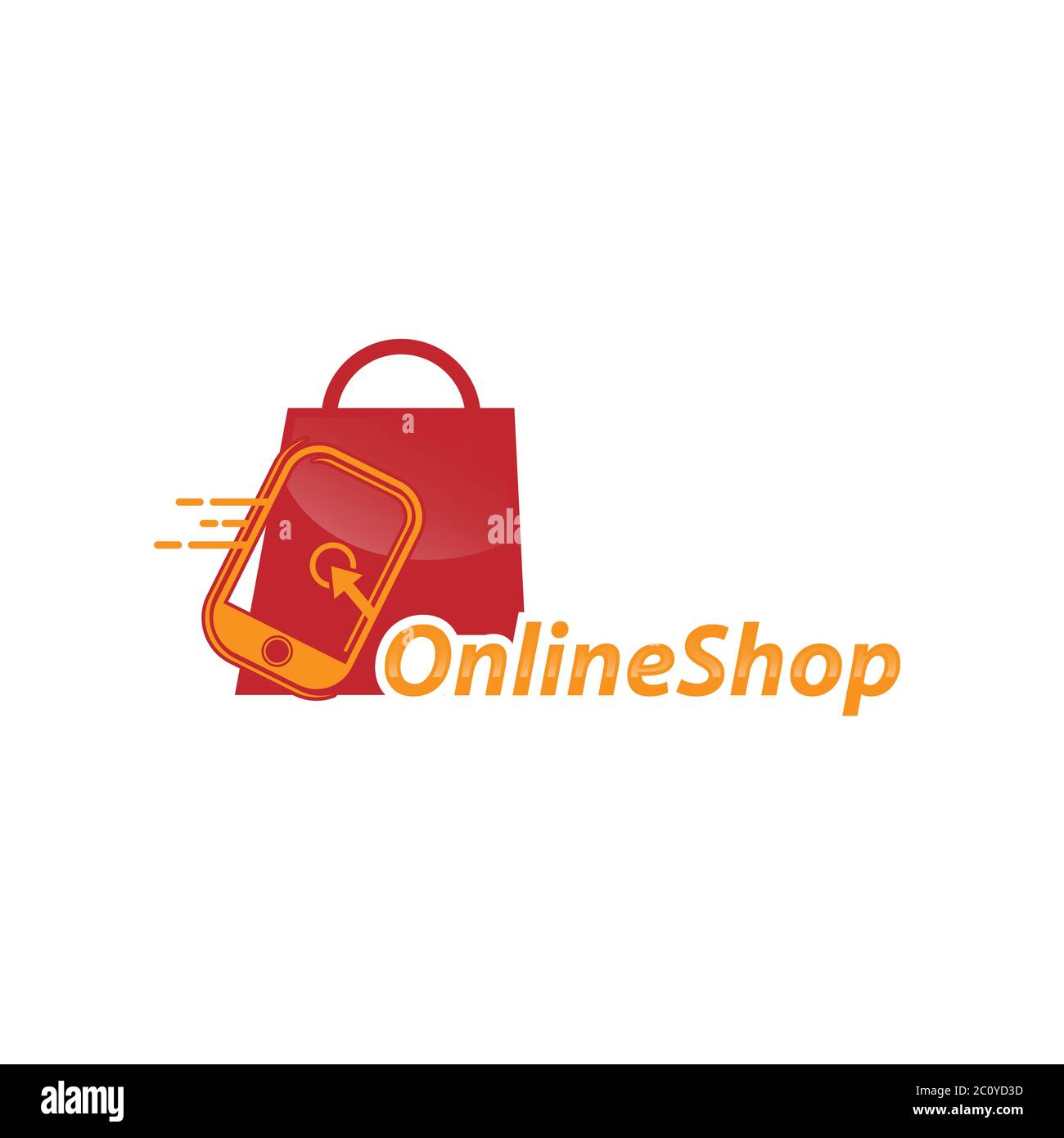 Online Shop Logo Designs Vorlage, Phone Shop Logo Symbol Symbol Symbol, Logo Vorlage Icon.EPS 10 Stock Vektor