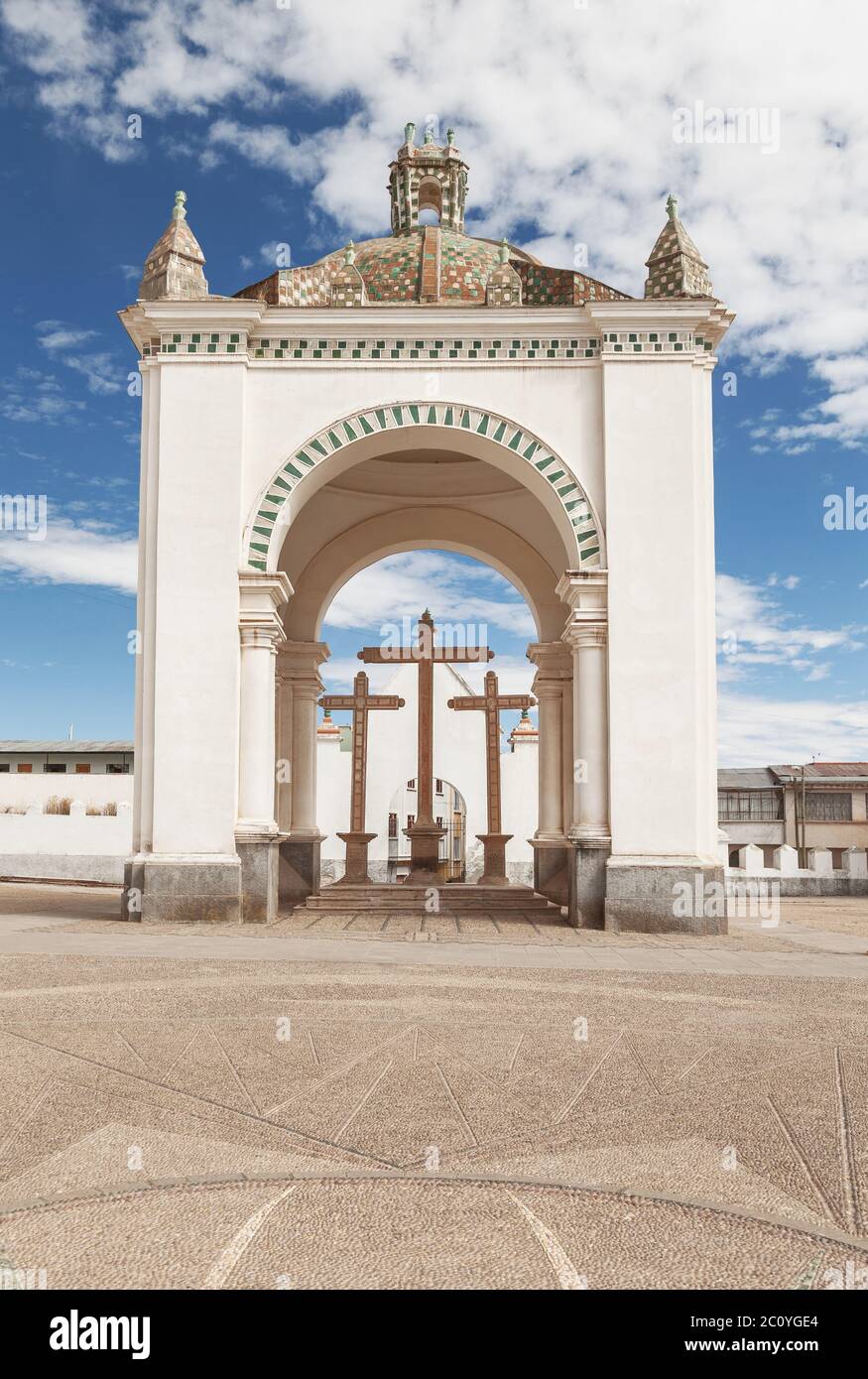 Basilika Unserer Lieben Frau von Copacabana Bolivien Stockfoto