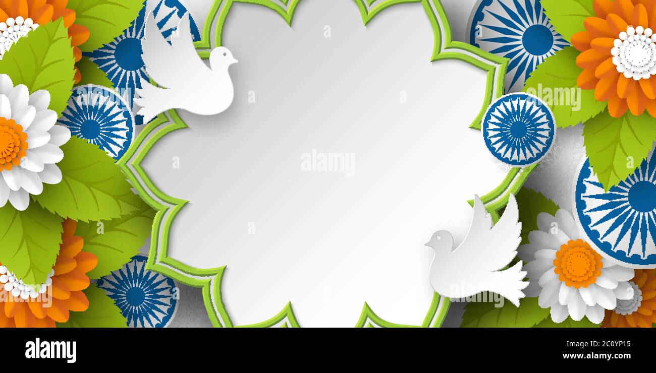 Indien Republik Tag Urlaub Banner. Stock Vektor