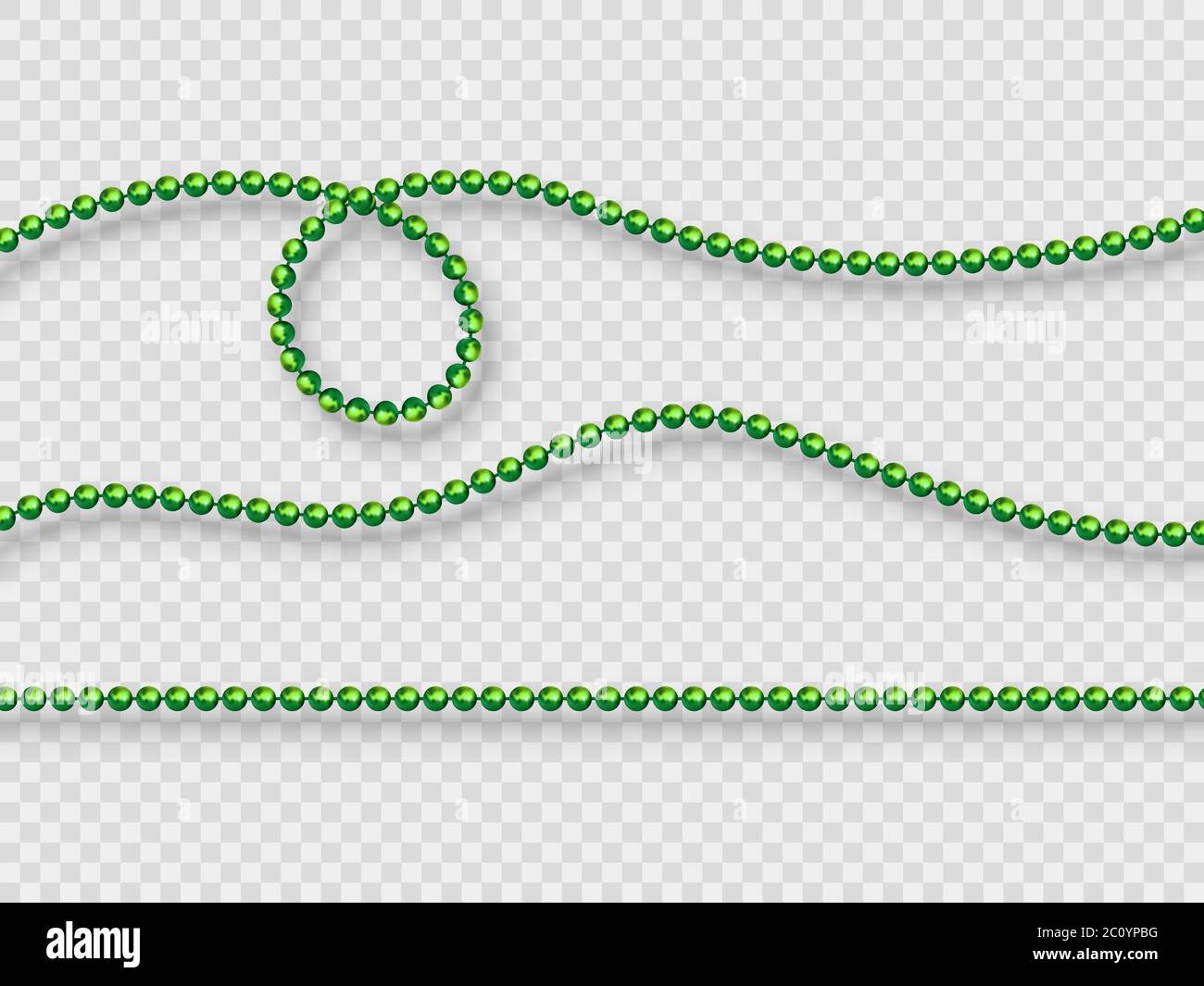 Dekorative Elemente - realistische lila Perlen. Stock Vektor