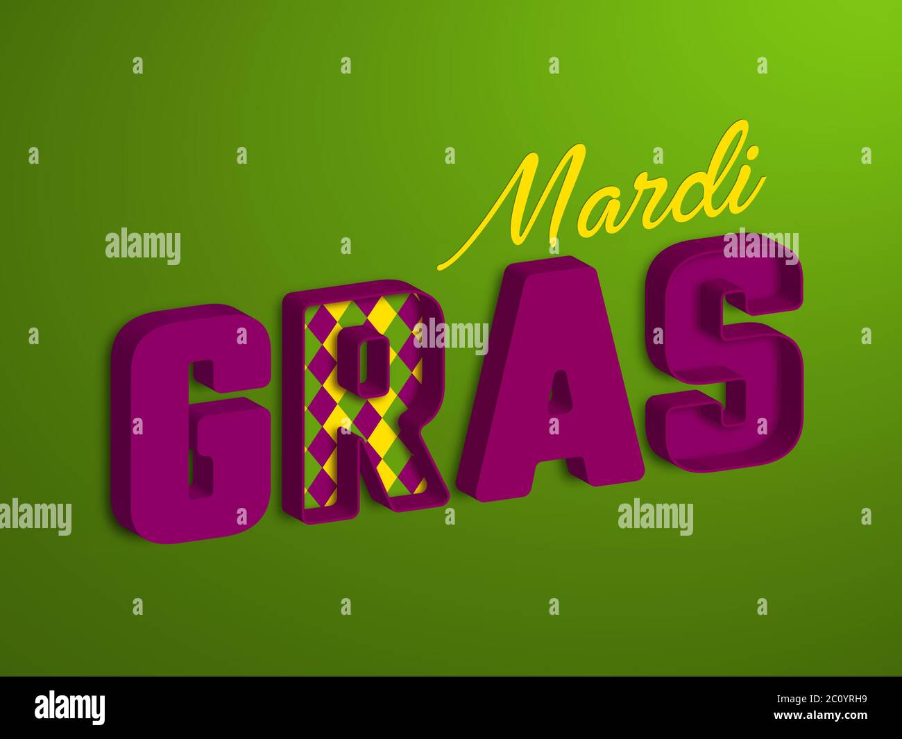 Mardi Gras typografisches Design. Stock Vektor