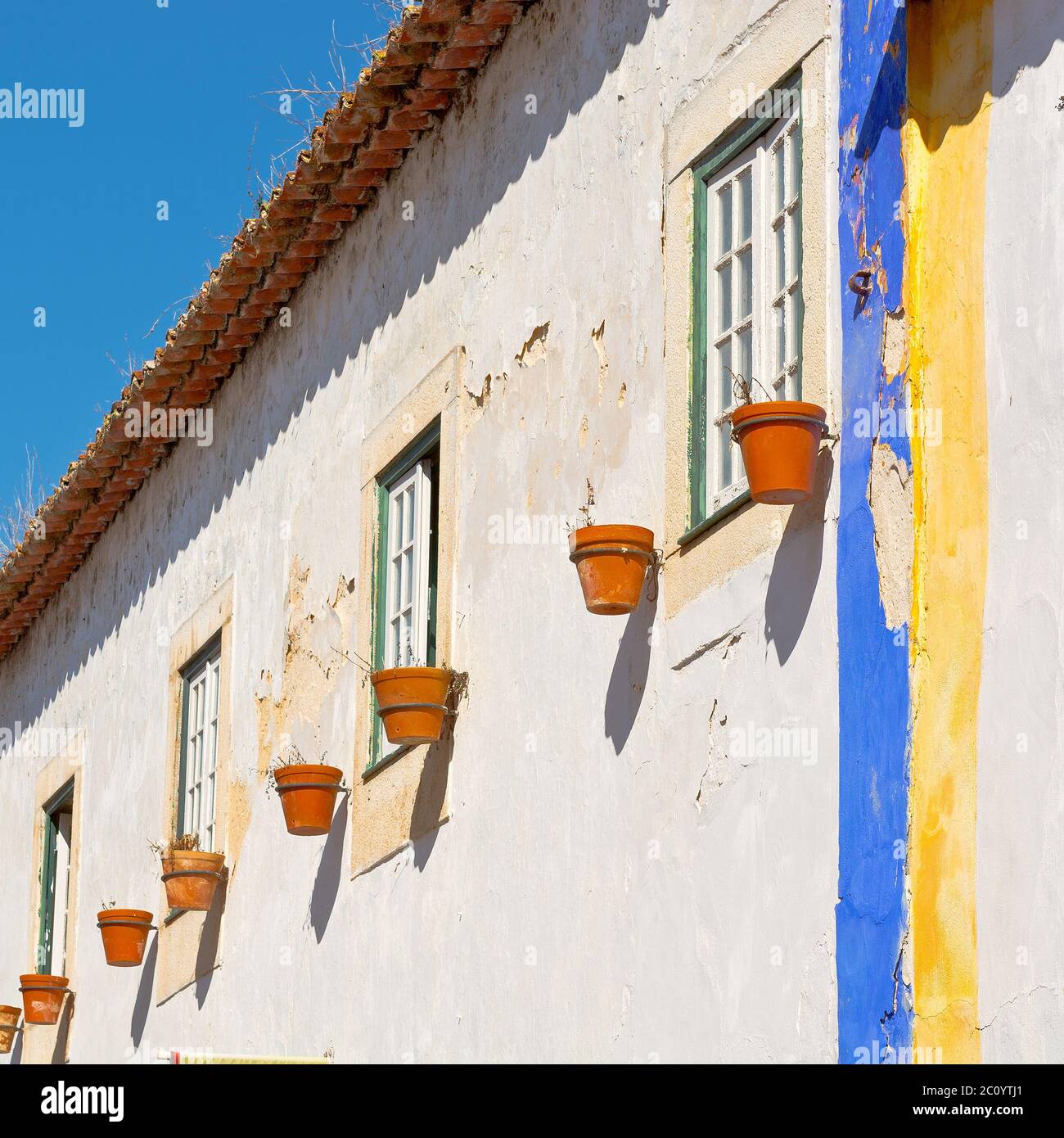 Schäbige Fassade Stockfoto