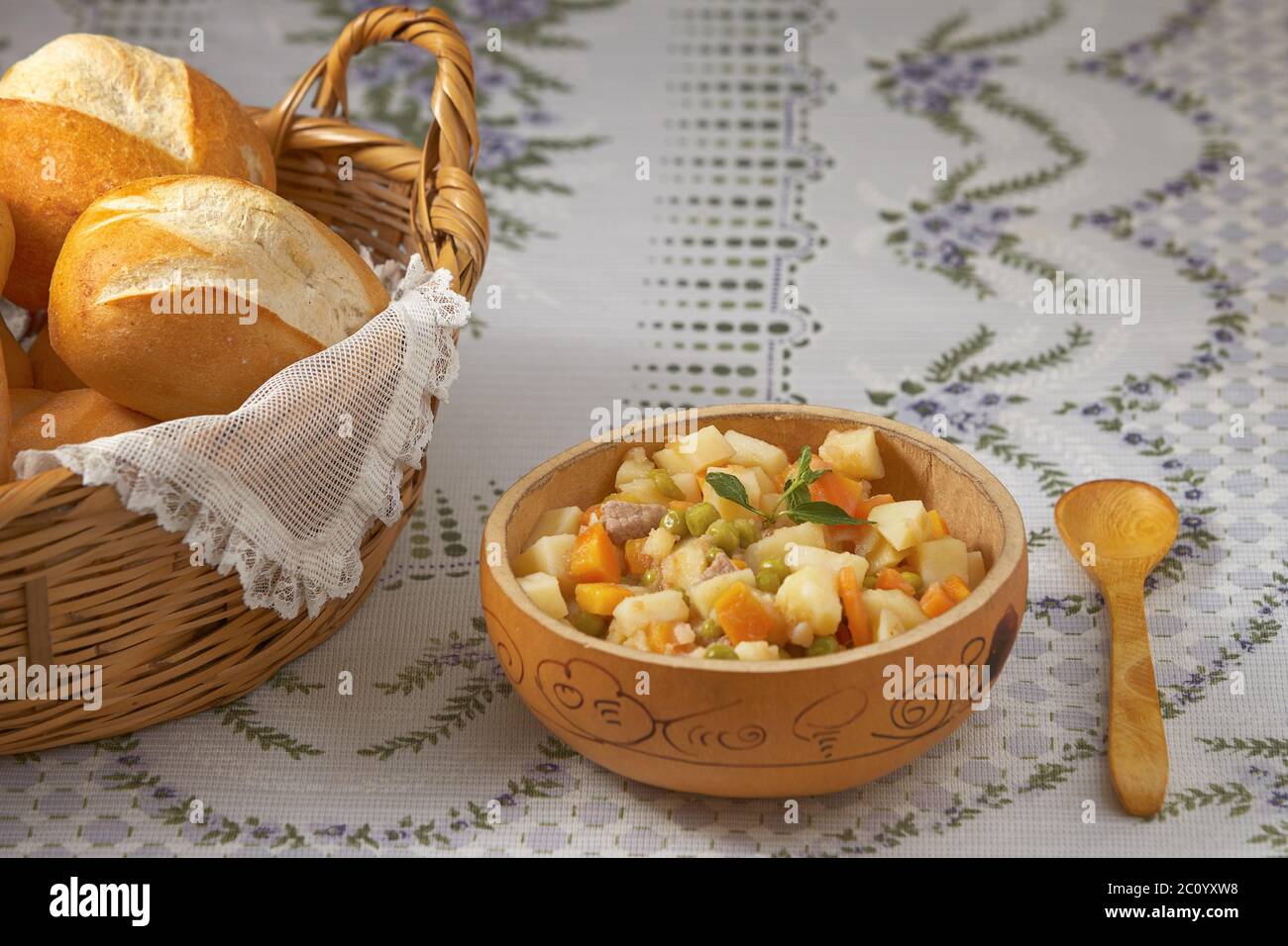 Traditionelle peruanische Mahlzeit Matasquita Stockfoto