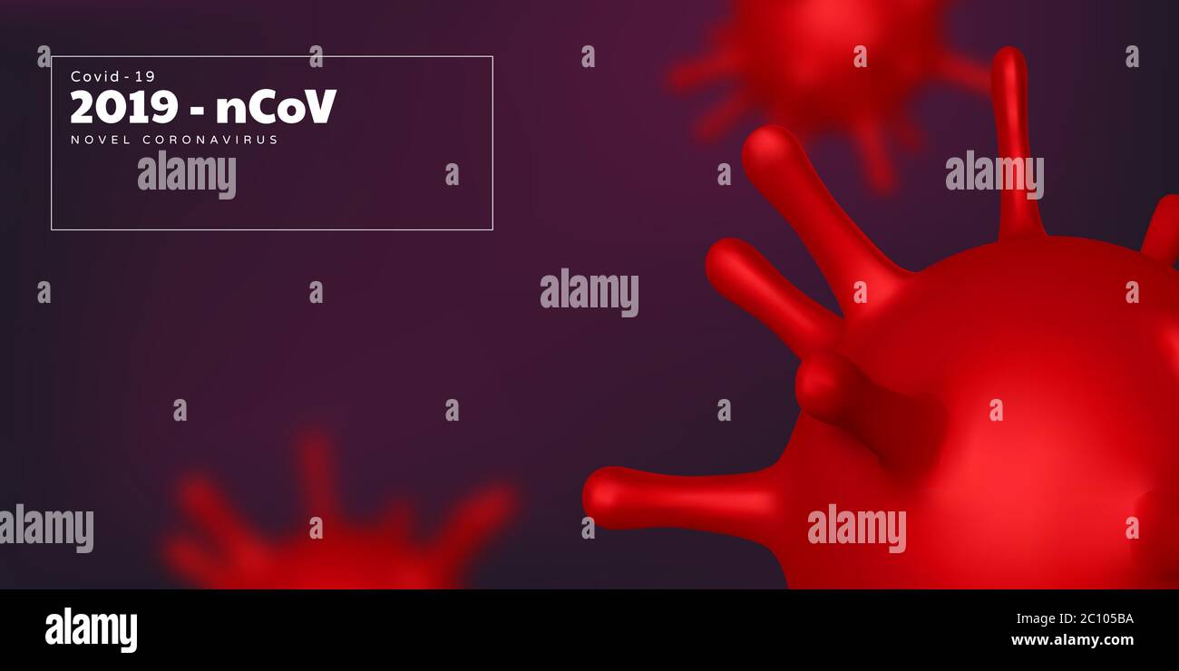 Coronavirus Hintergrund, Virusstamm von MERS-Cov Stock Vektor