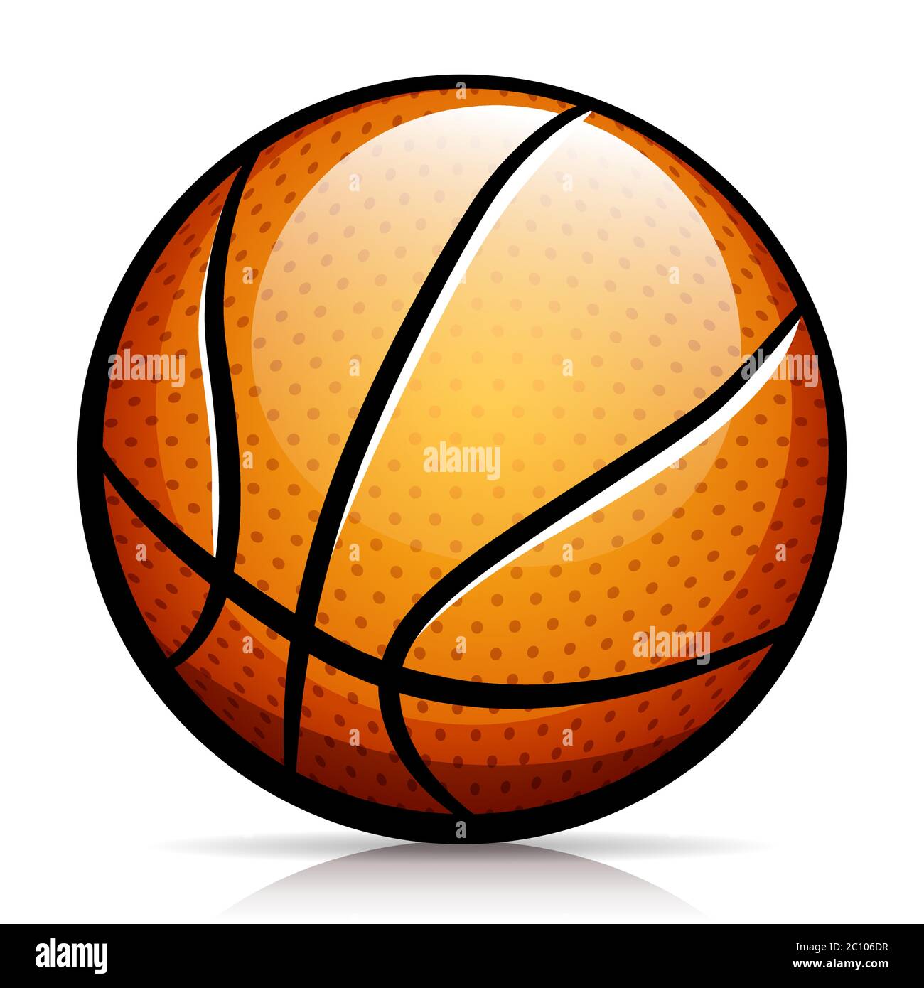 Vektor-Illustration von Basketball Ball isoliert Design Stock Vektor