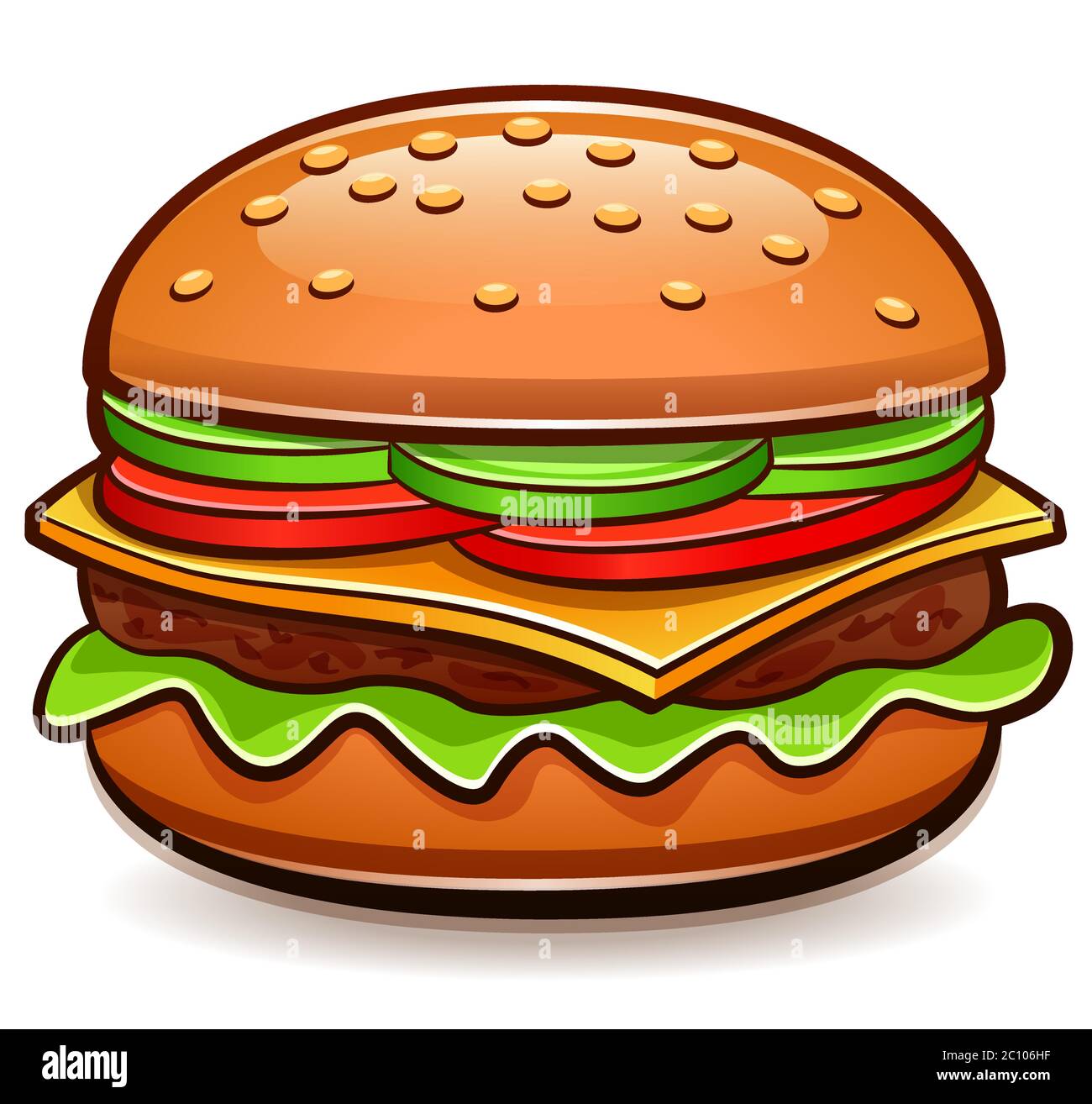 Vektor-Illustration von Burger isoliert Cartoon-Design Stock Vektor