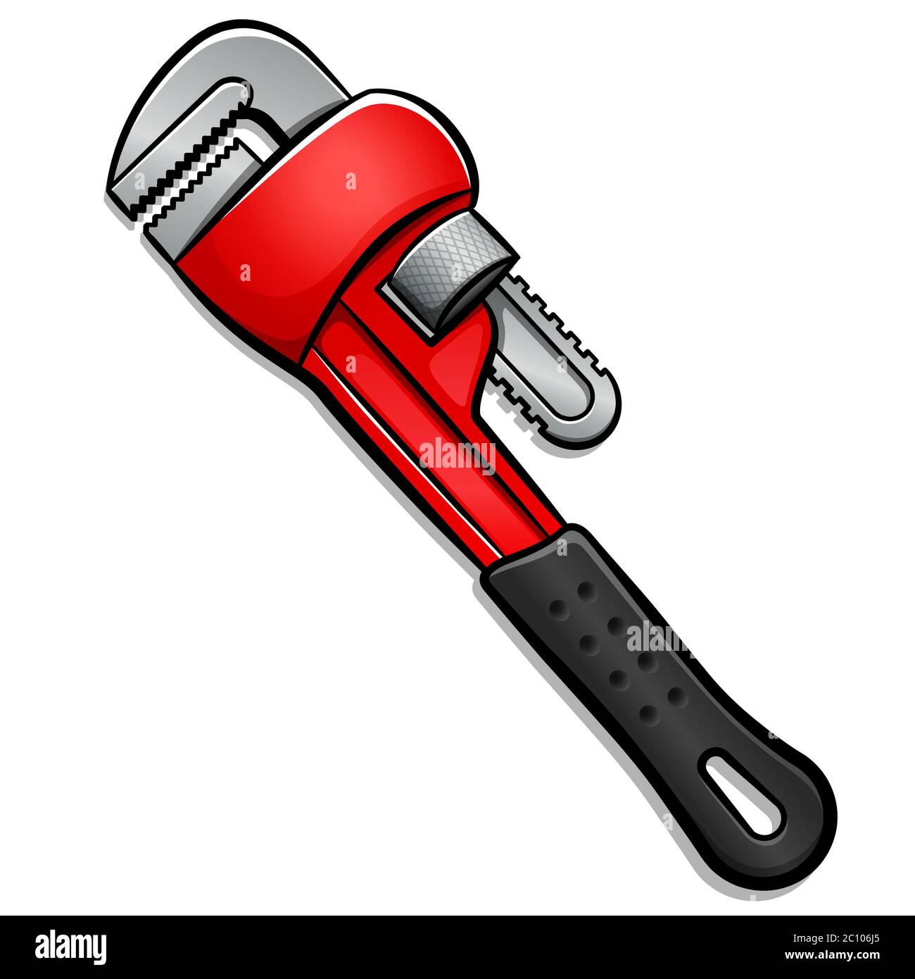 Vektor-Illustration von Klempnerschlüssel isoliert Design Stock Vektor