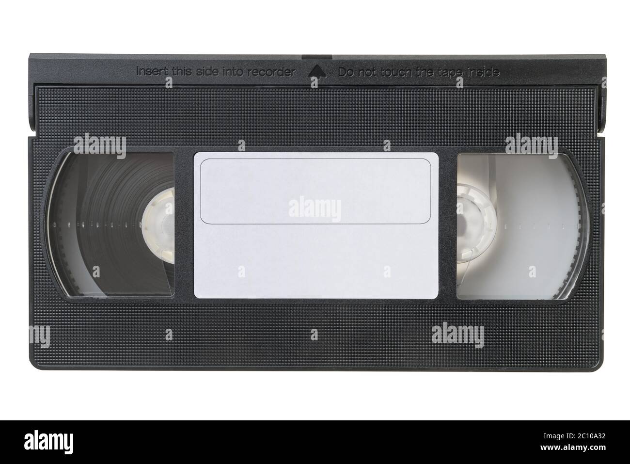 Großes Bild von einem alten Video Kassette auf weißem Hintergrund Stockfoto