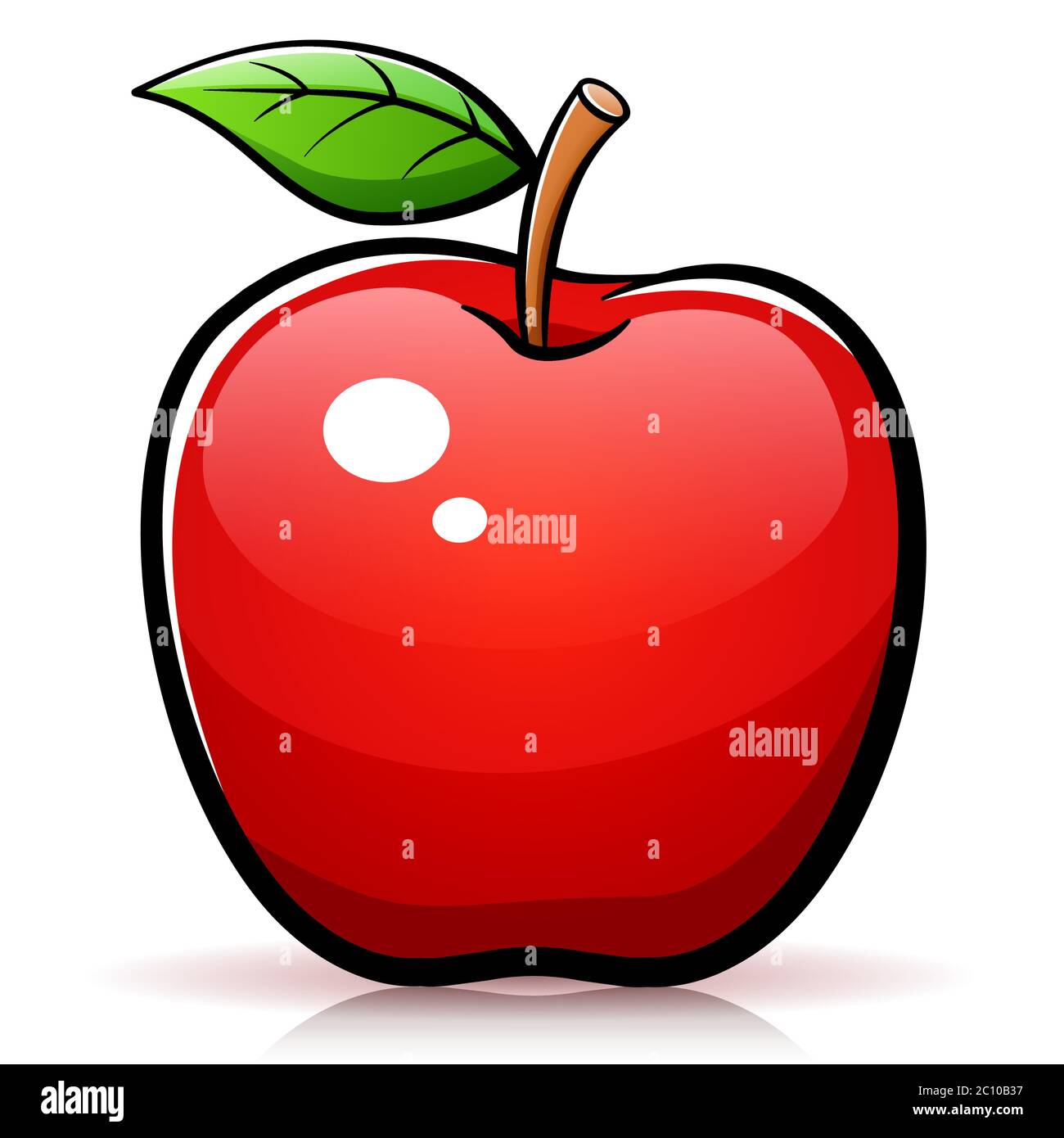 Vektor-Illustration von Apfel Design Zeichnung isoliert Stock Vektor