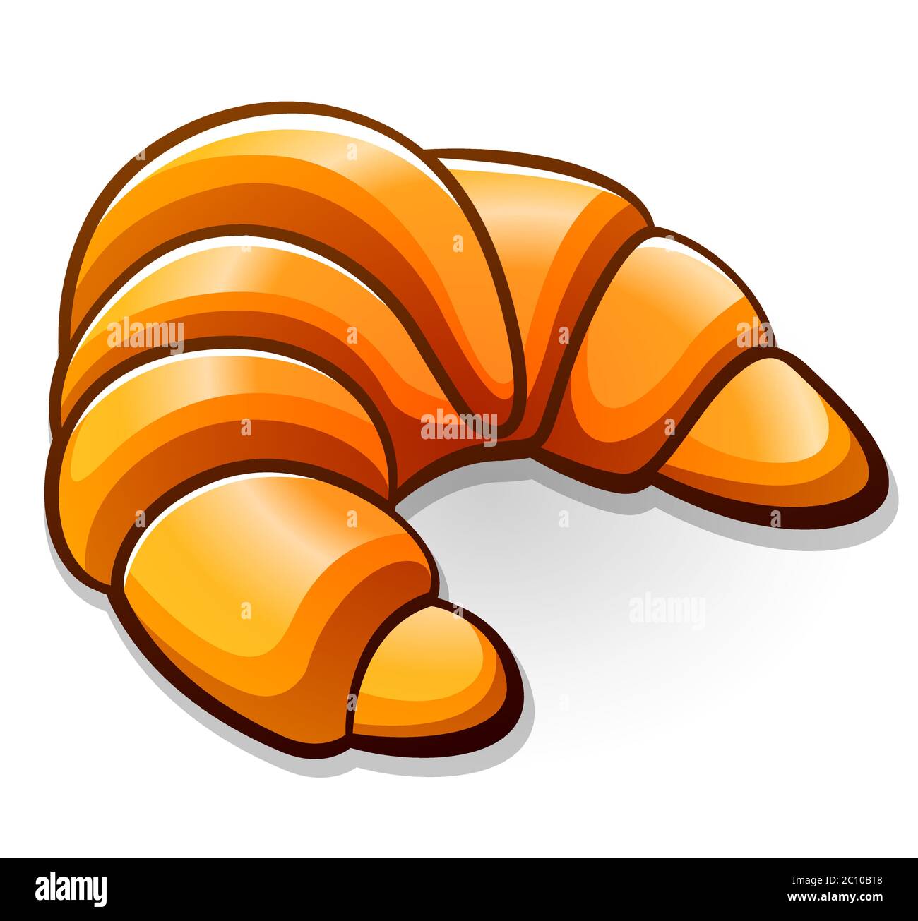 Vektor-Illustration von Croissant Design Zeichnung isoliert Stock Vektor